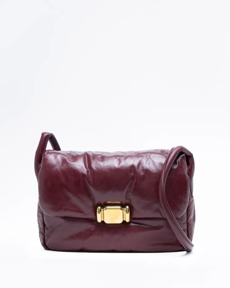 Padded Leather Crossbody Bag
