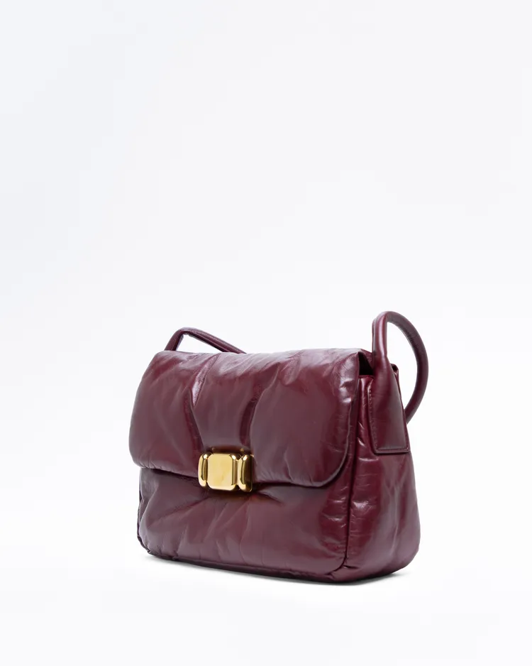 Alternate view angle of Padded Leather Crossbody Bag