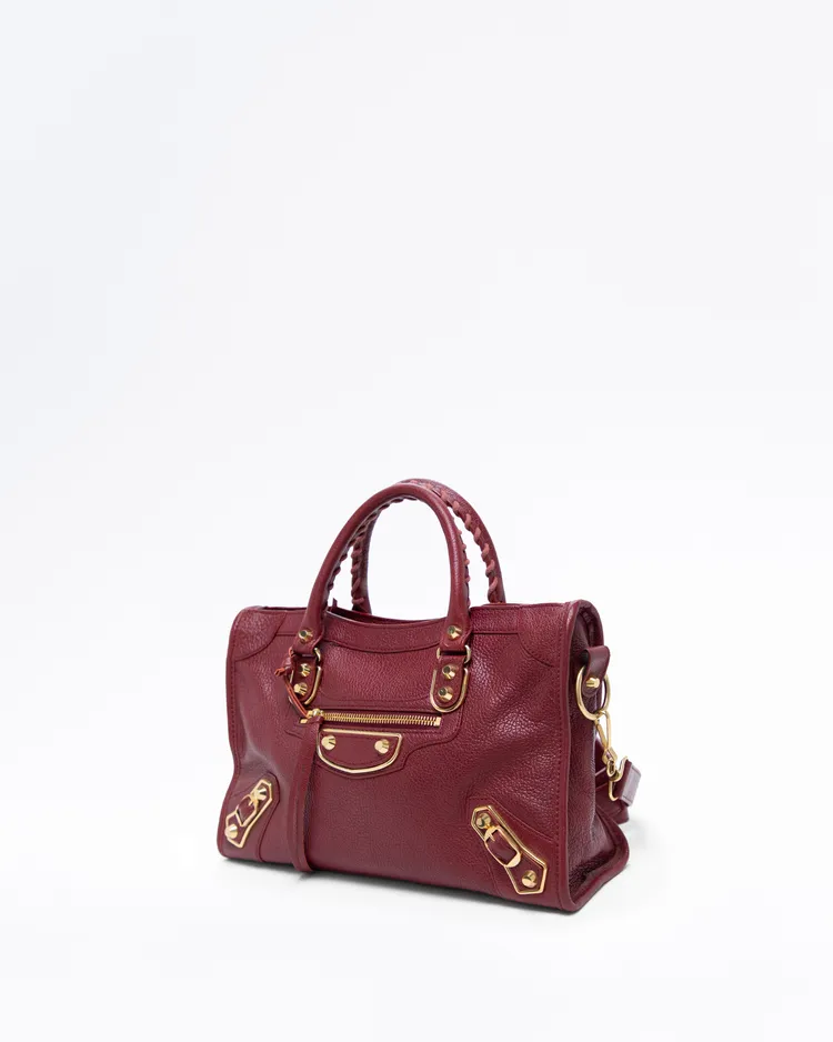 Alternate view angle of Metallic Edge Small Le City Bag