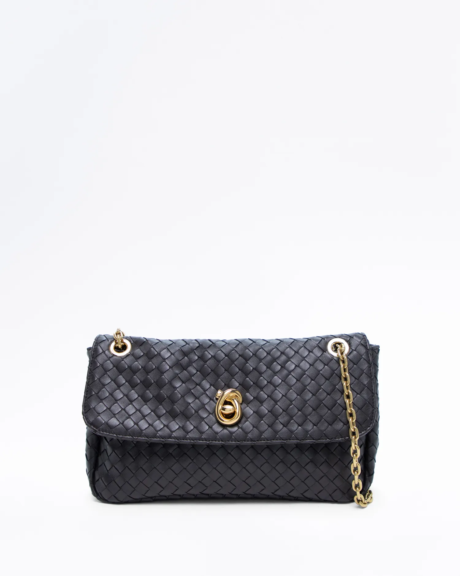 Woven Medium Madison Shoulder Bag