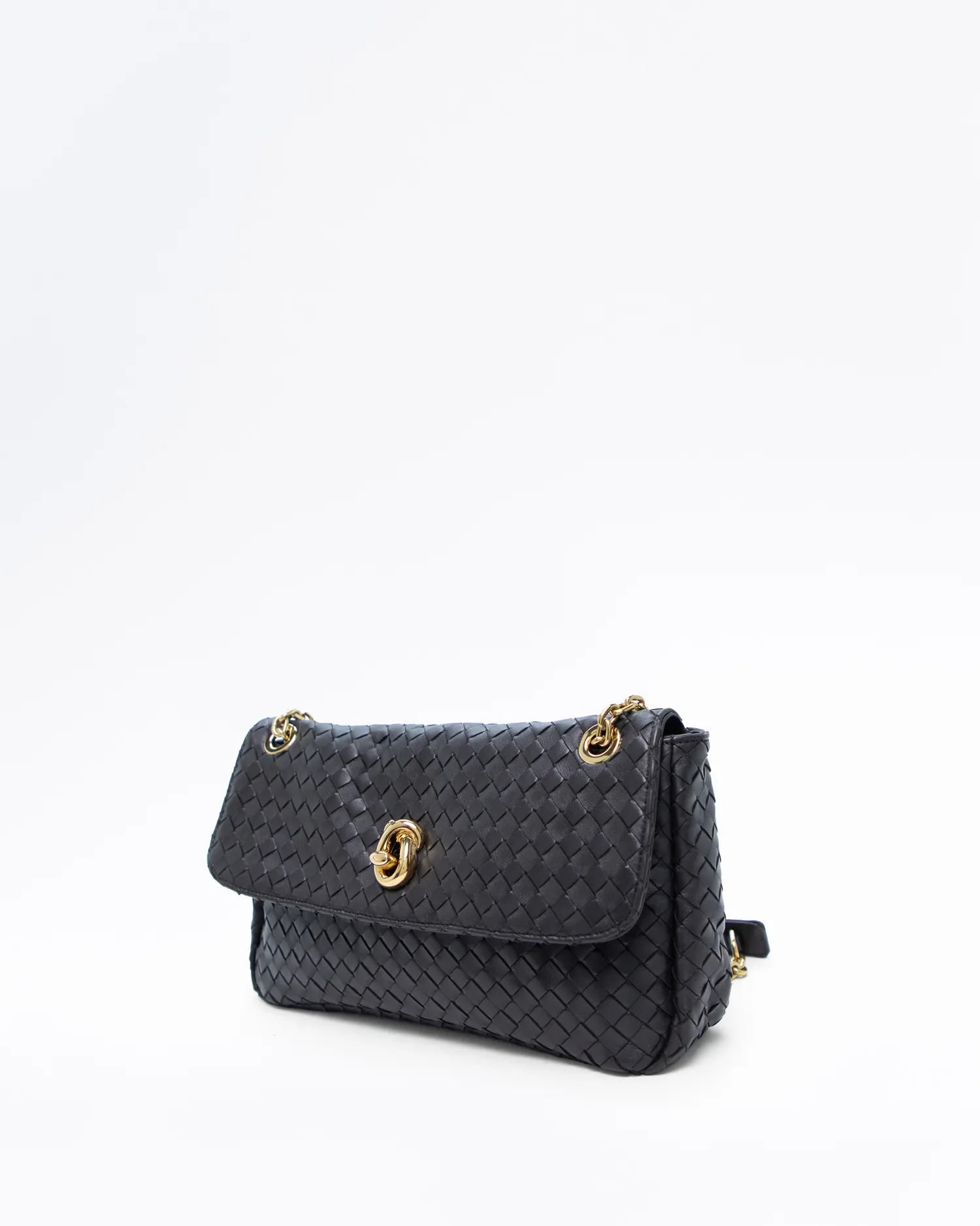 Woven Medium Madison Shoulder Bag