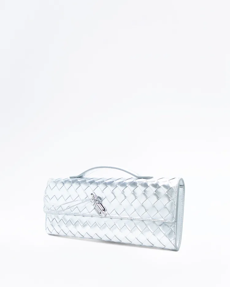 Alternate view angle of Metallic Andiamo Clutch