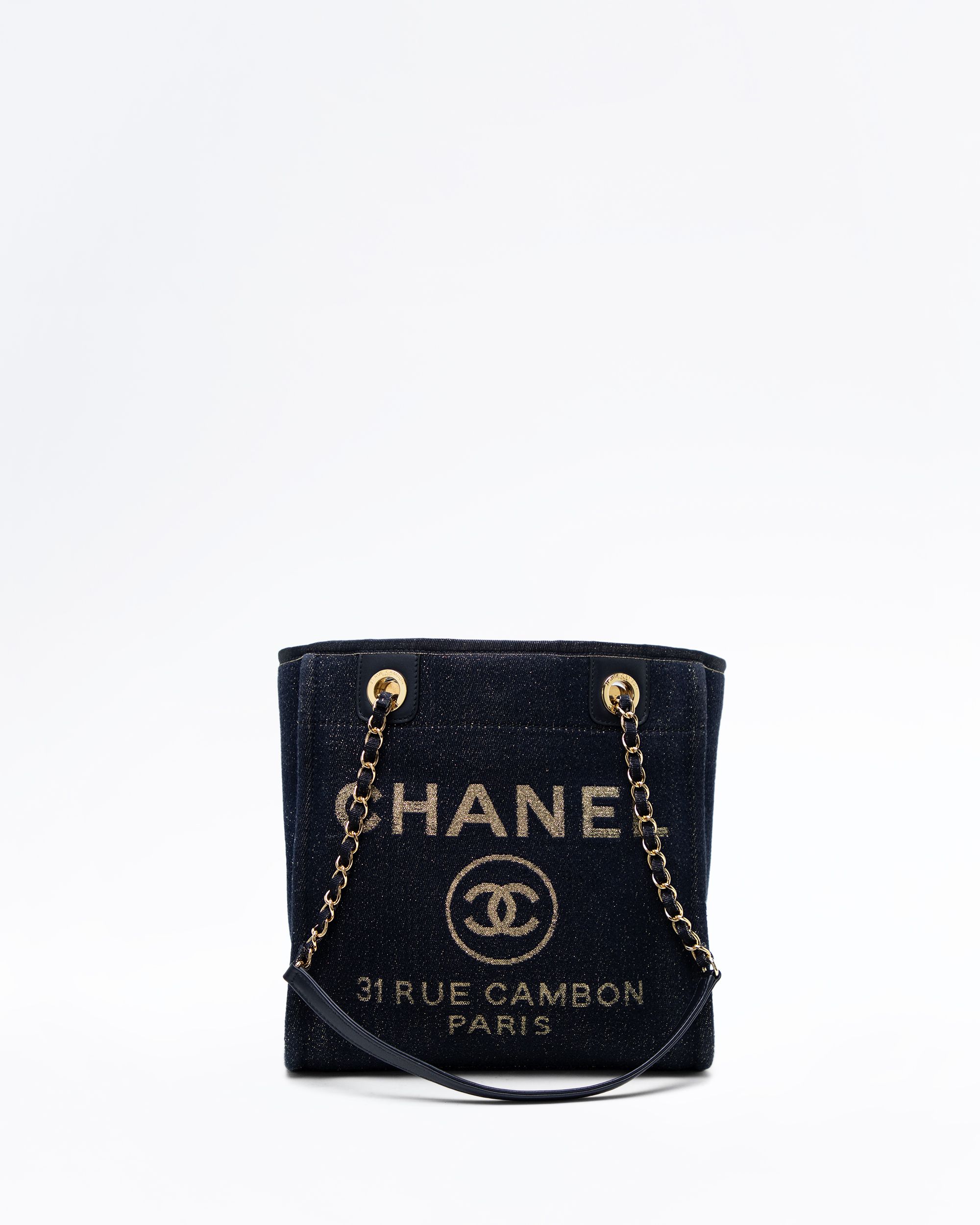 Chanel Raffia Deauville Mini Shopping Tote | Vivrelle