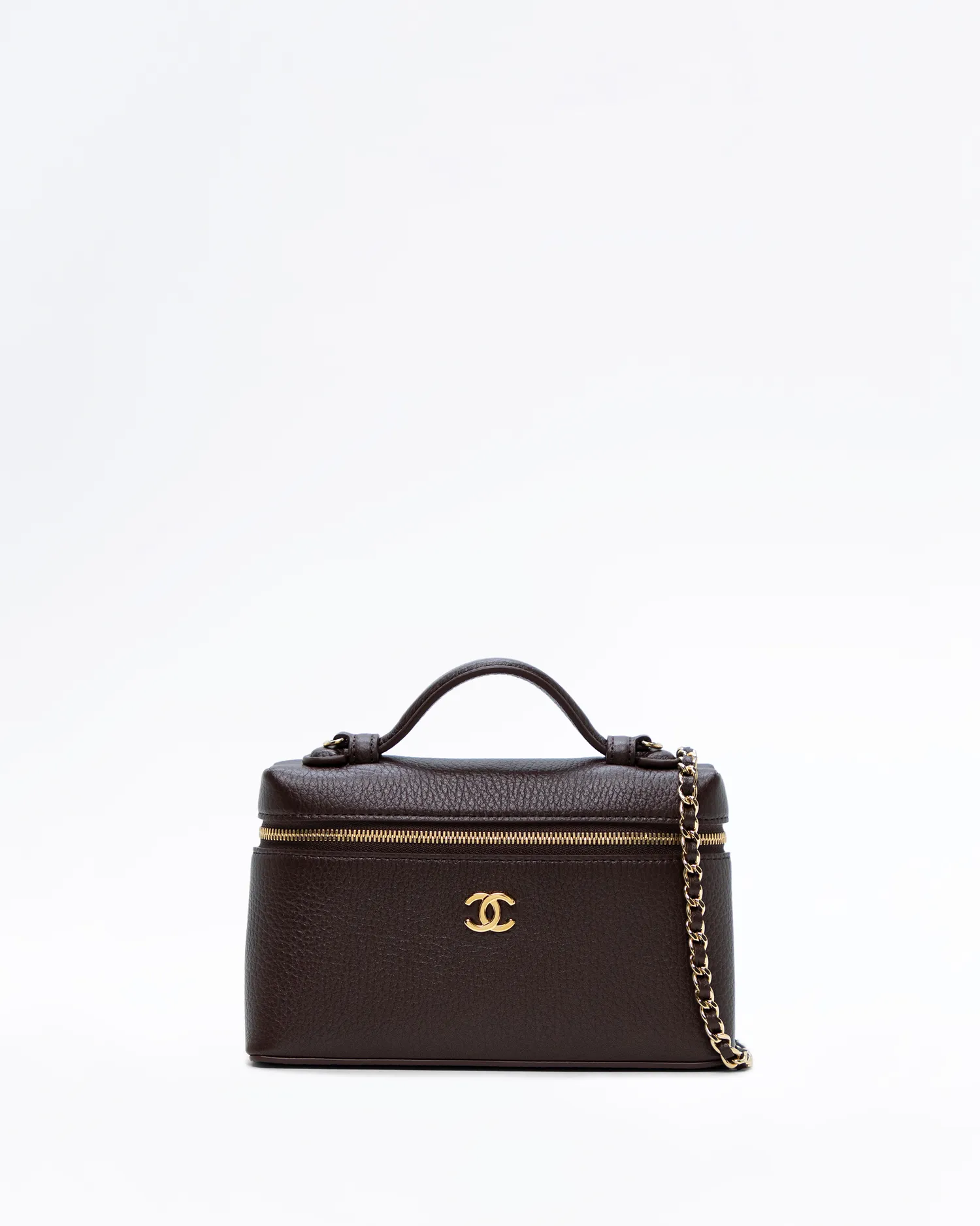 Caviar Slim Vanity Case with Chain