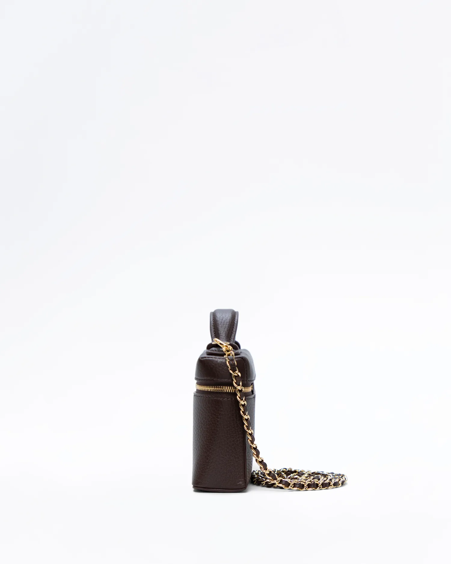 Caviar Slim Vanity Case with Chain