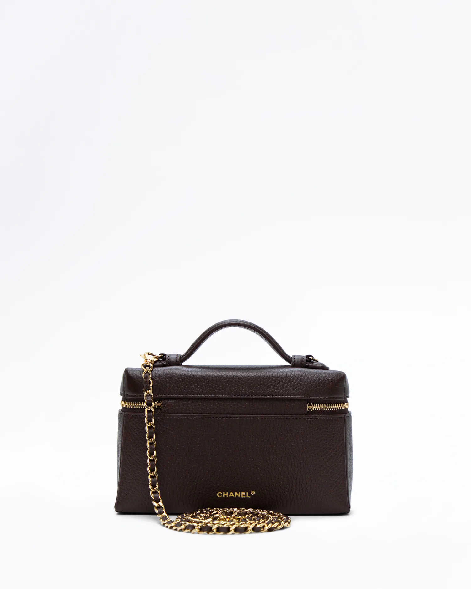 Caviar Slim Vanity Case with Chain