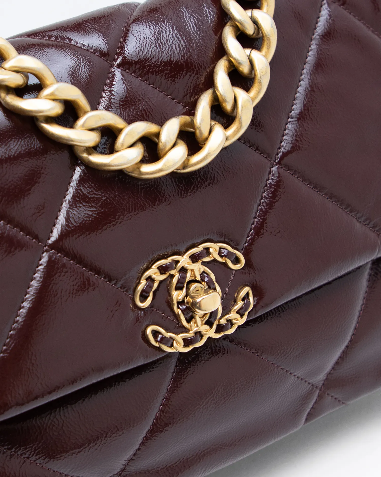 Glazed Chanel 19 Large Flap Bag