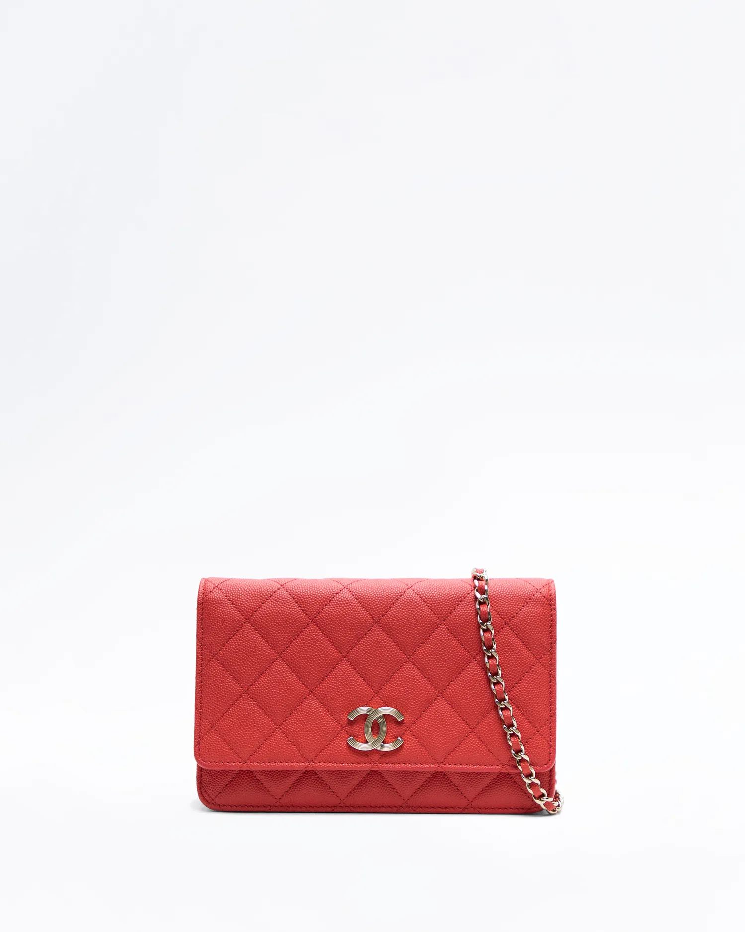 Caviar Textured CC Wallet on a Chain