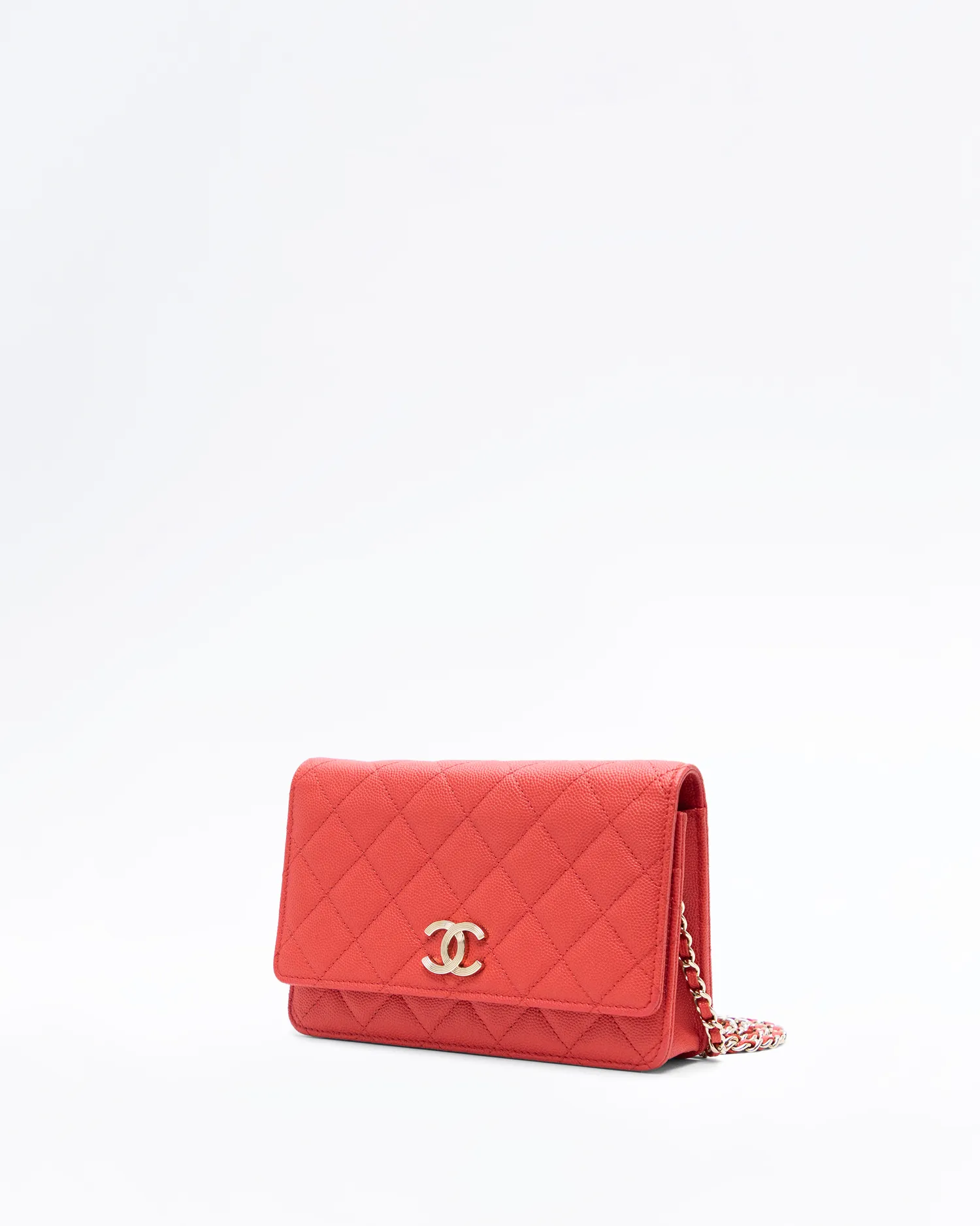 Caviar Textured CC Wallet on a Chain