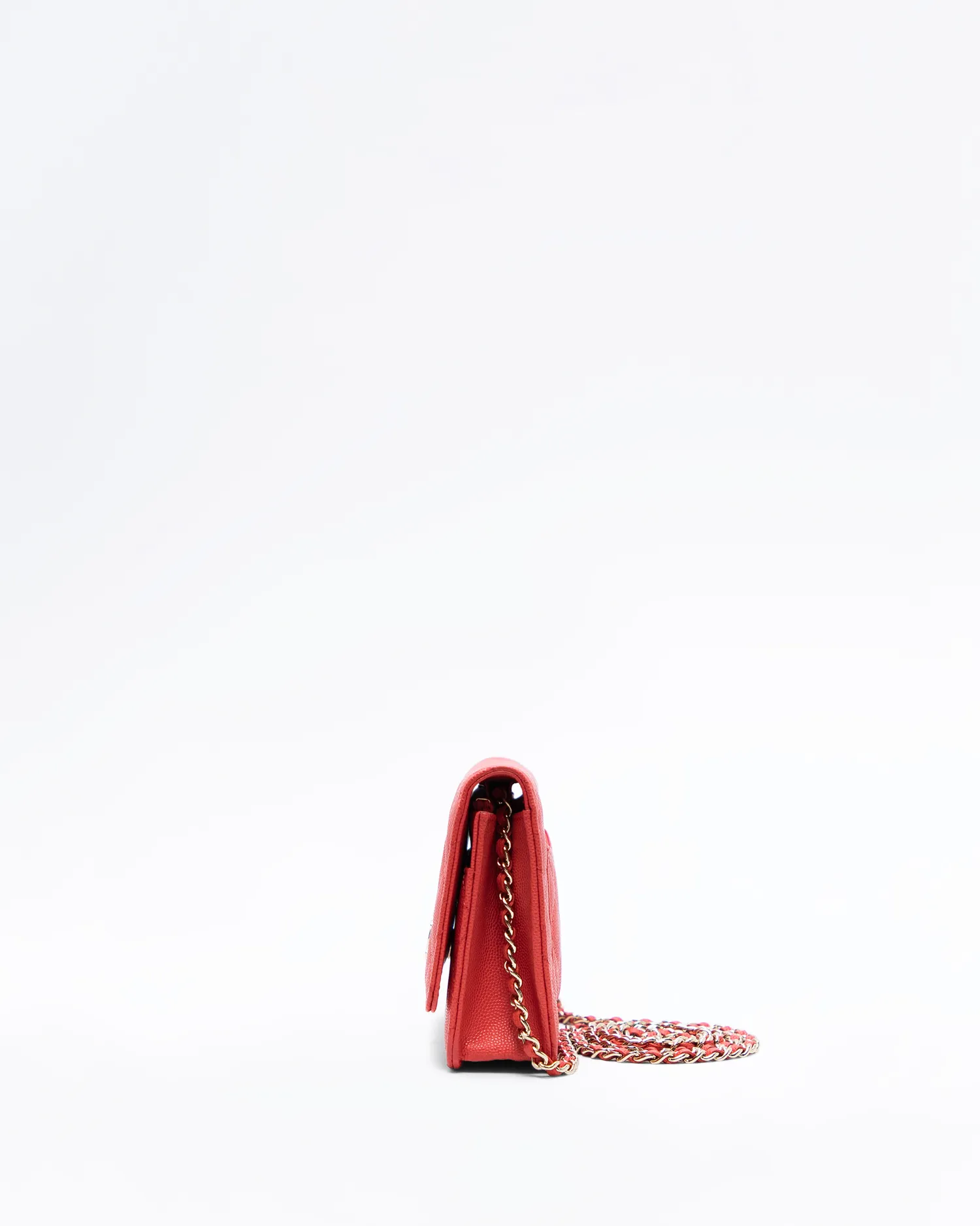 Caviar Textured CC Wallet on a Chain