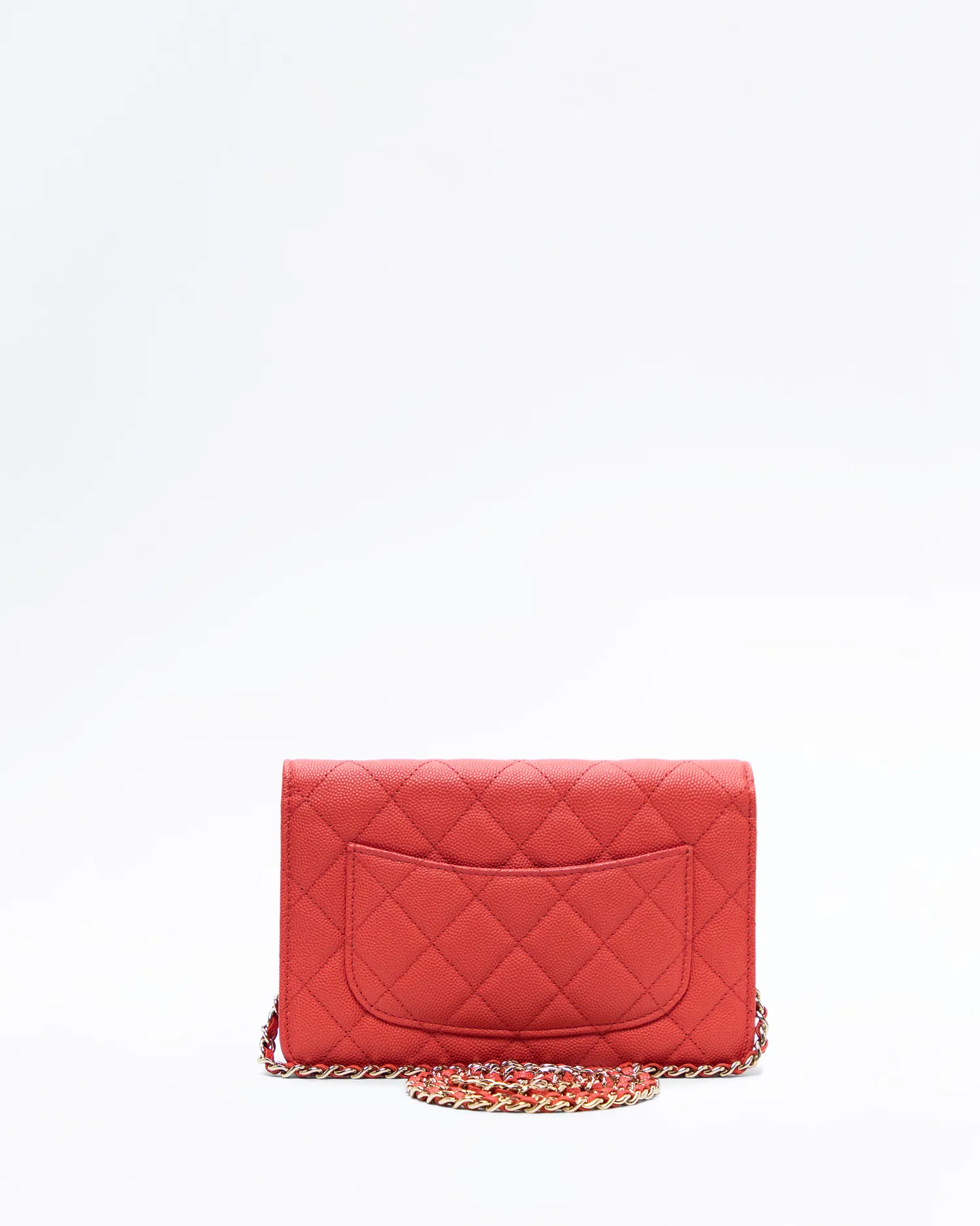 Caviar Textured CC Wallet on a Chain