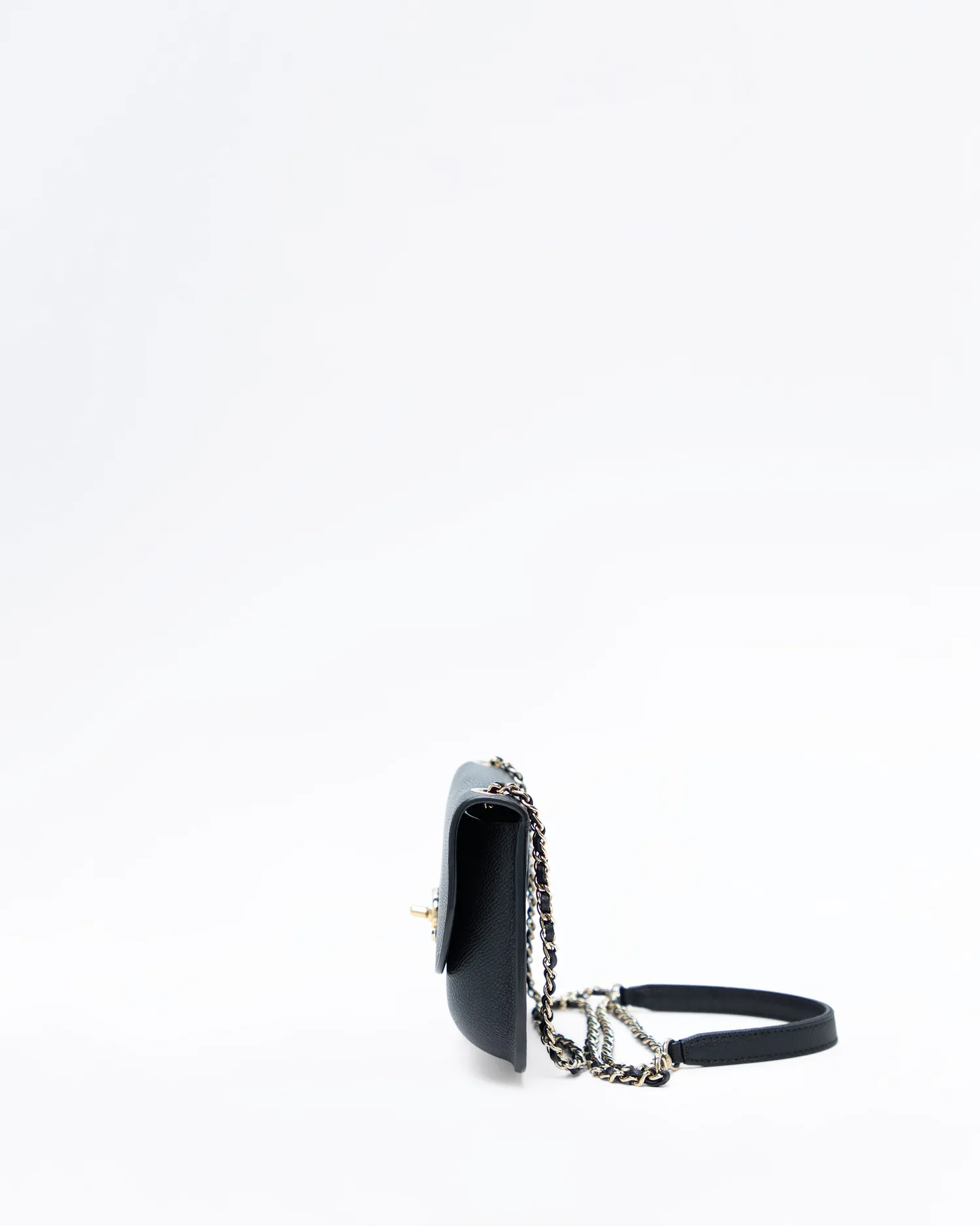 Caviar Curved Messenger Small Flap Bag