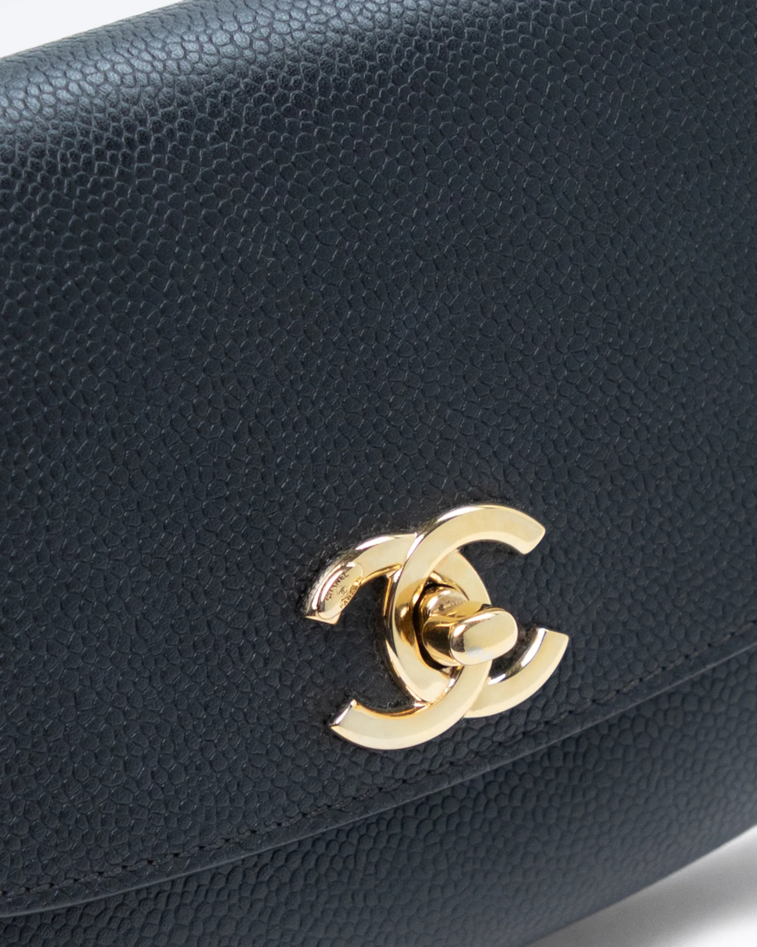 Caviar Curved Messenger Small Flap Bag