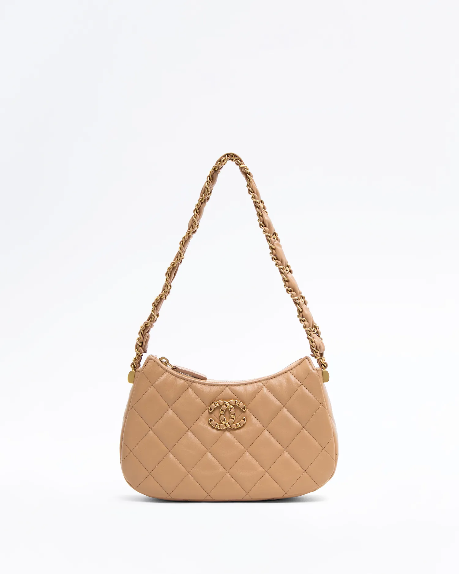 Lambskin Chanel 19 Small Hobo Bag