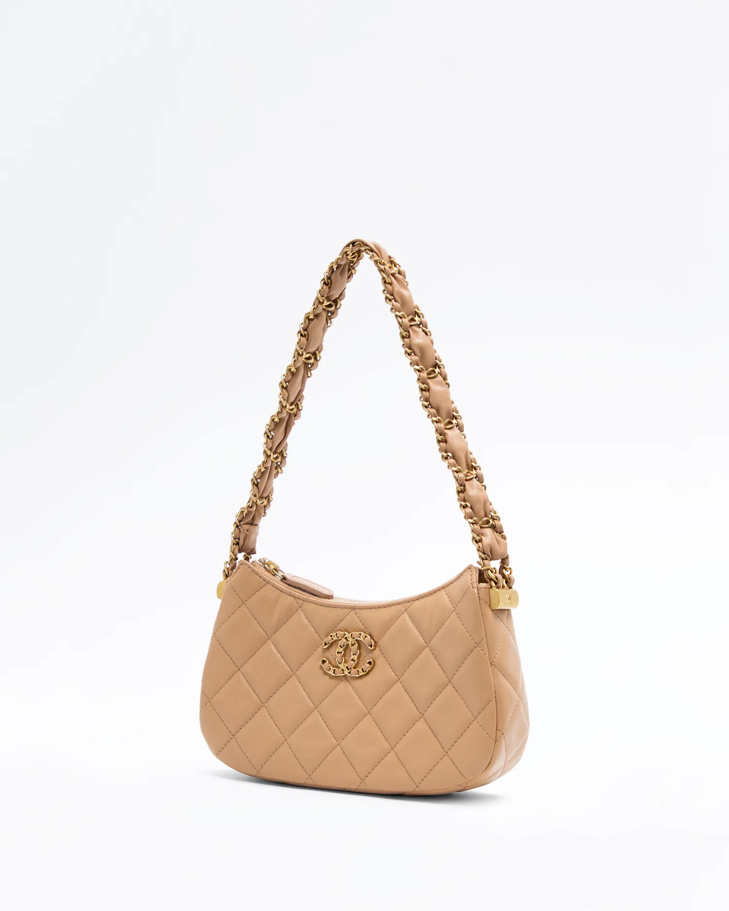 Lambskin Chanel 19 Small Hobo Bag