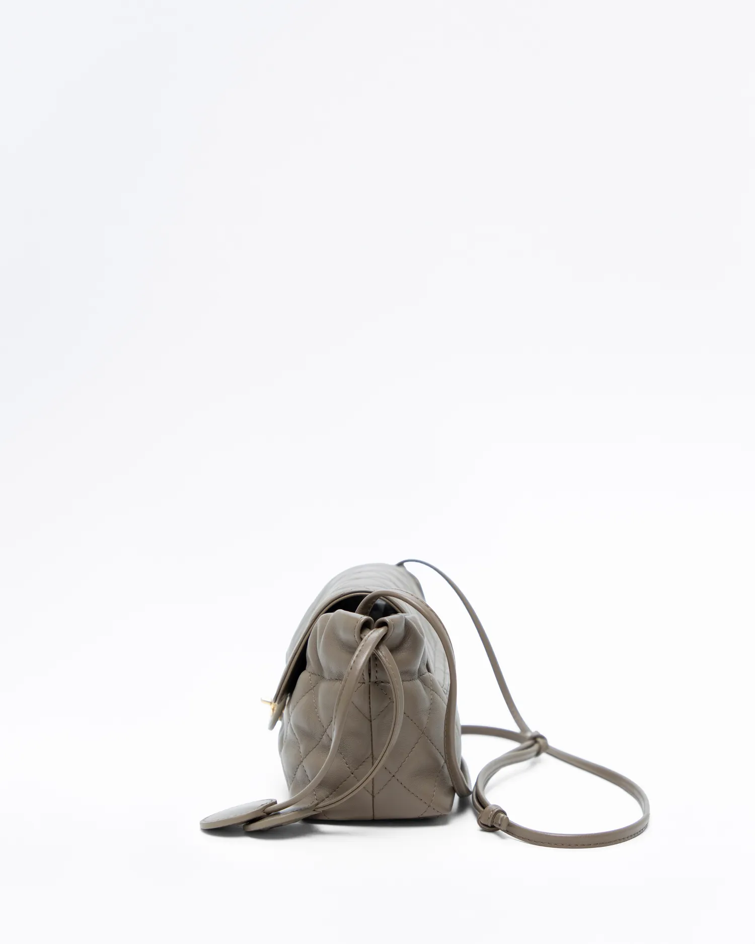 Lambskin Drawstring Clutch with Strap