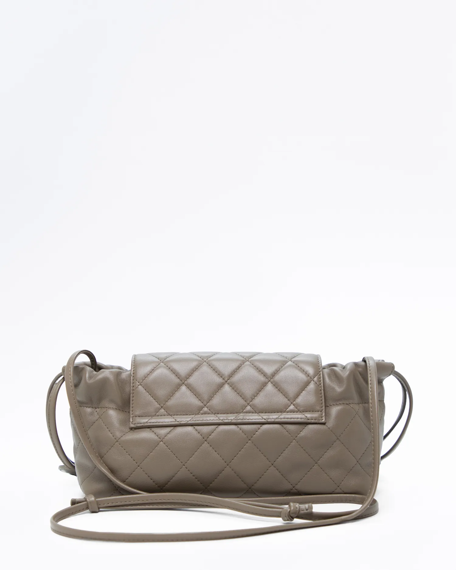 Lambskin Drawstring Clutch with Strap