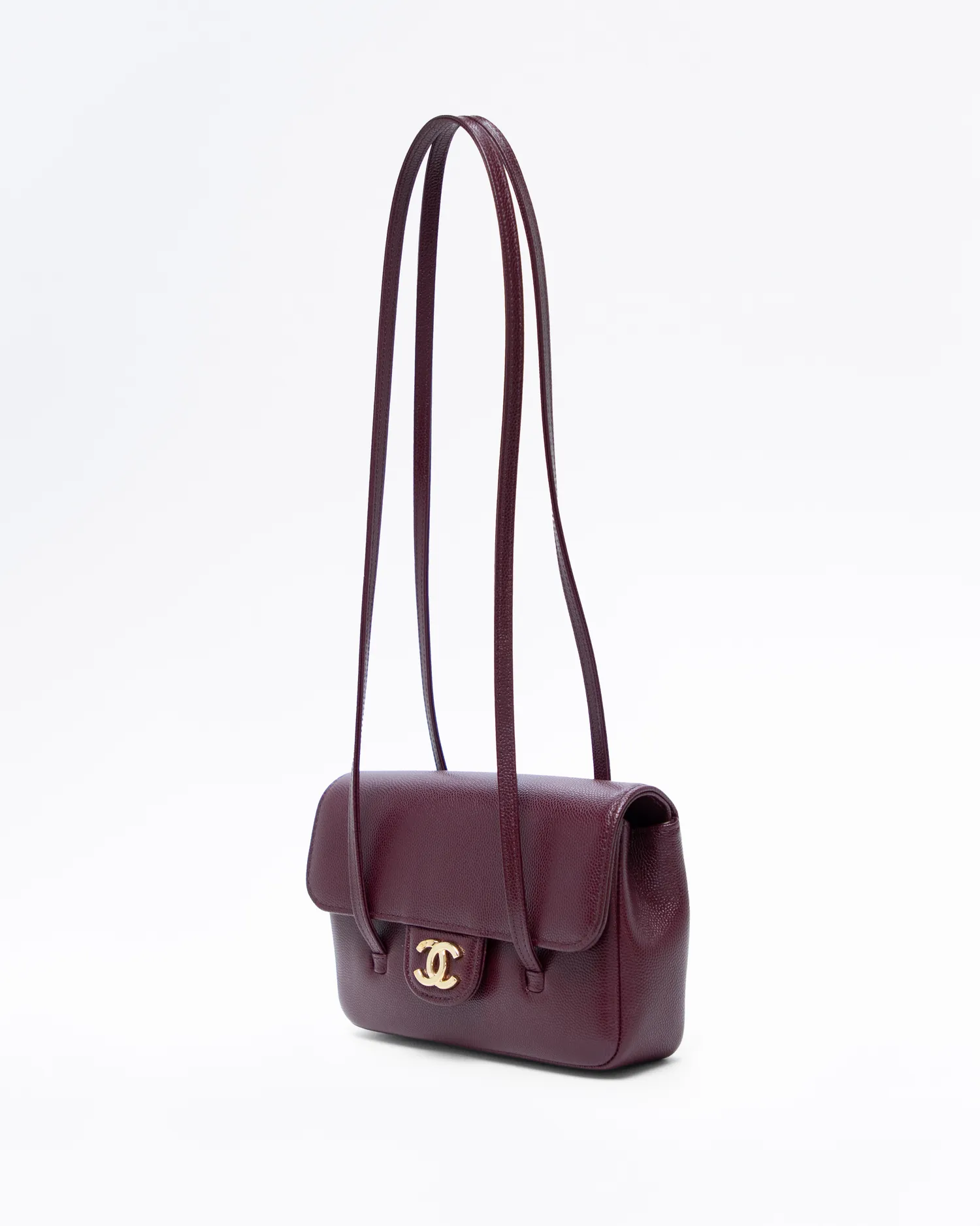 Caviar Preppy Coco Clutch with Strap