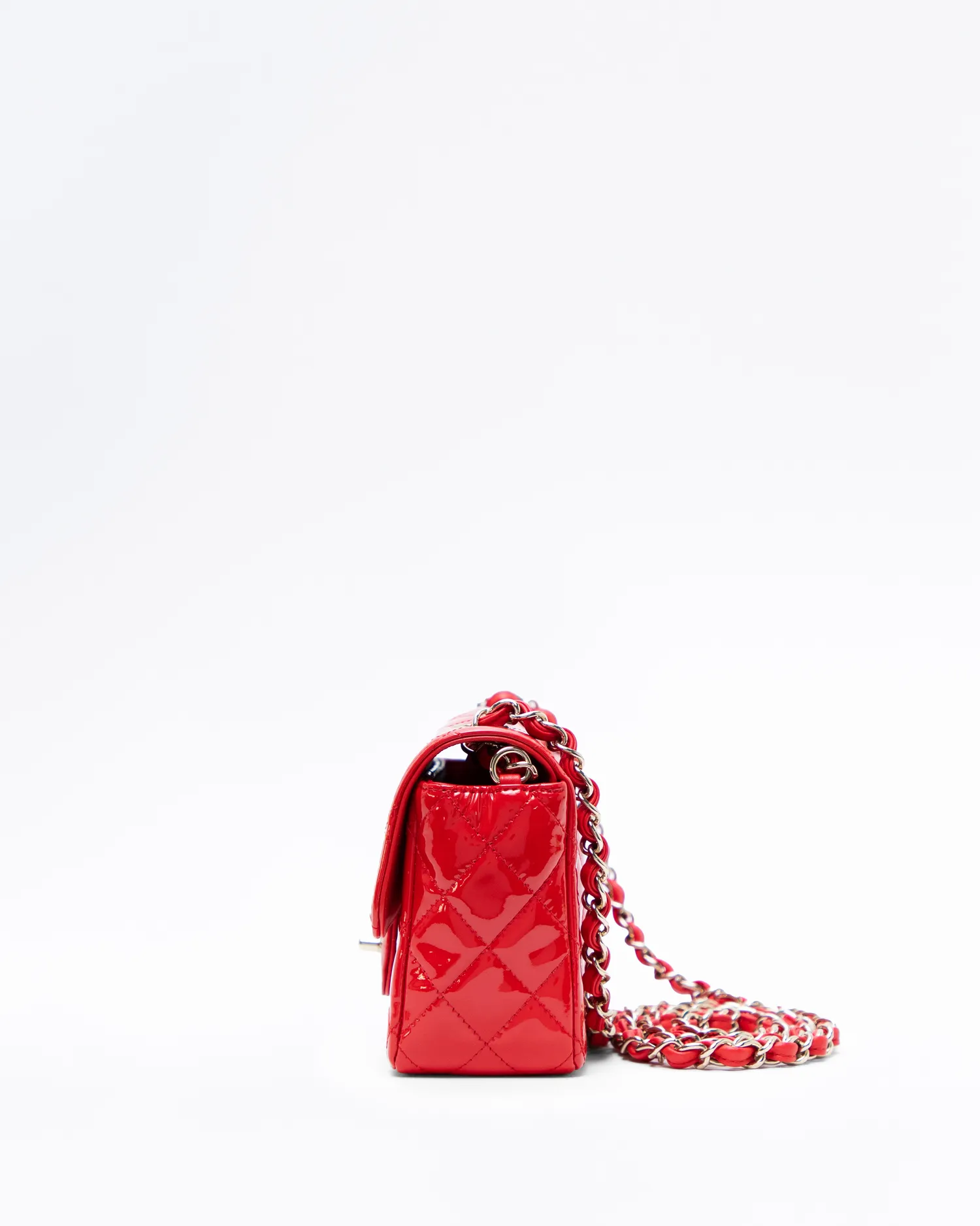 Patent Quilted Mini Classic Flap Bag