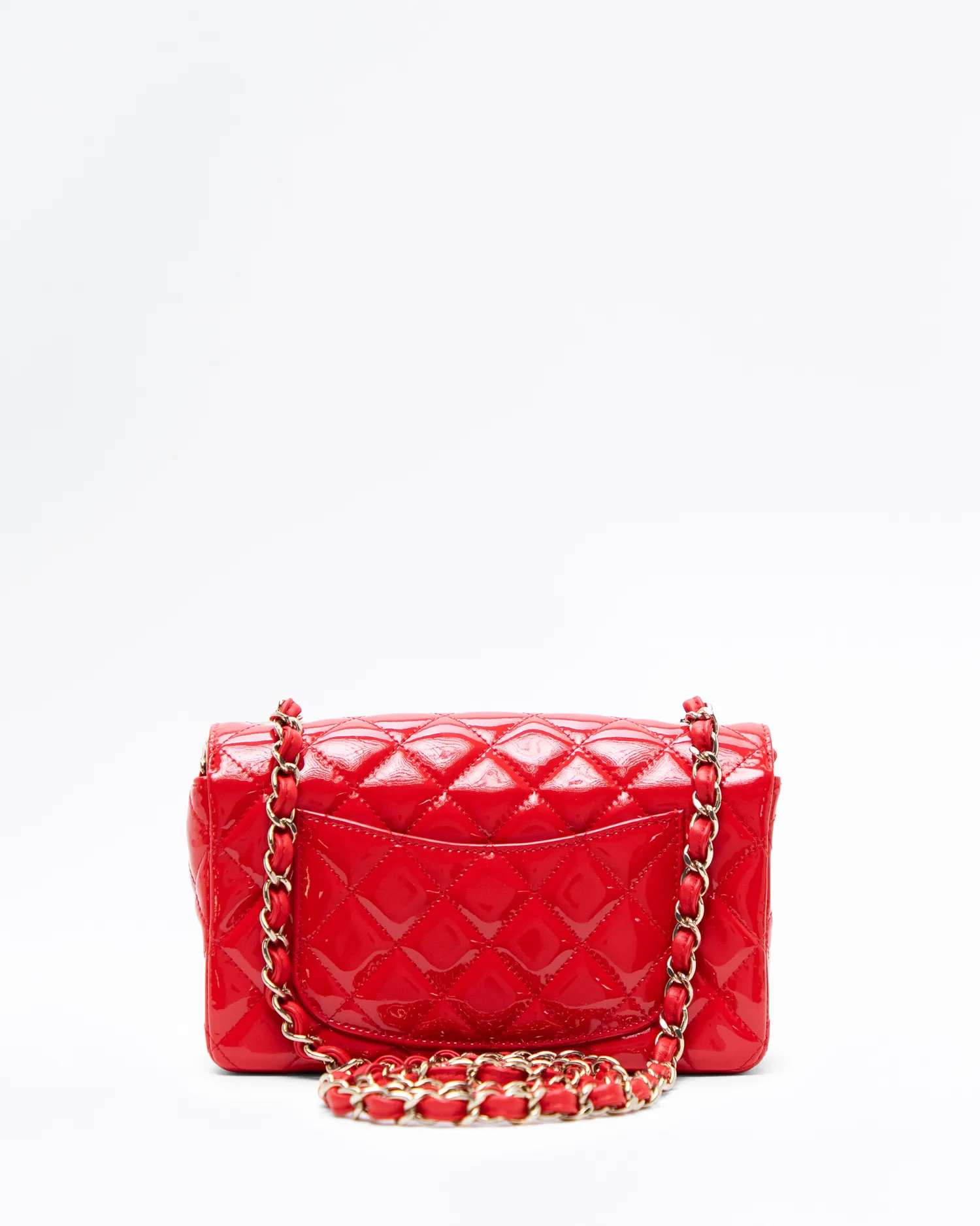 Patent Quilted Mini Classic Flap Bag