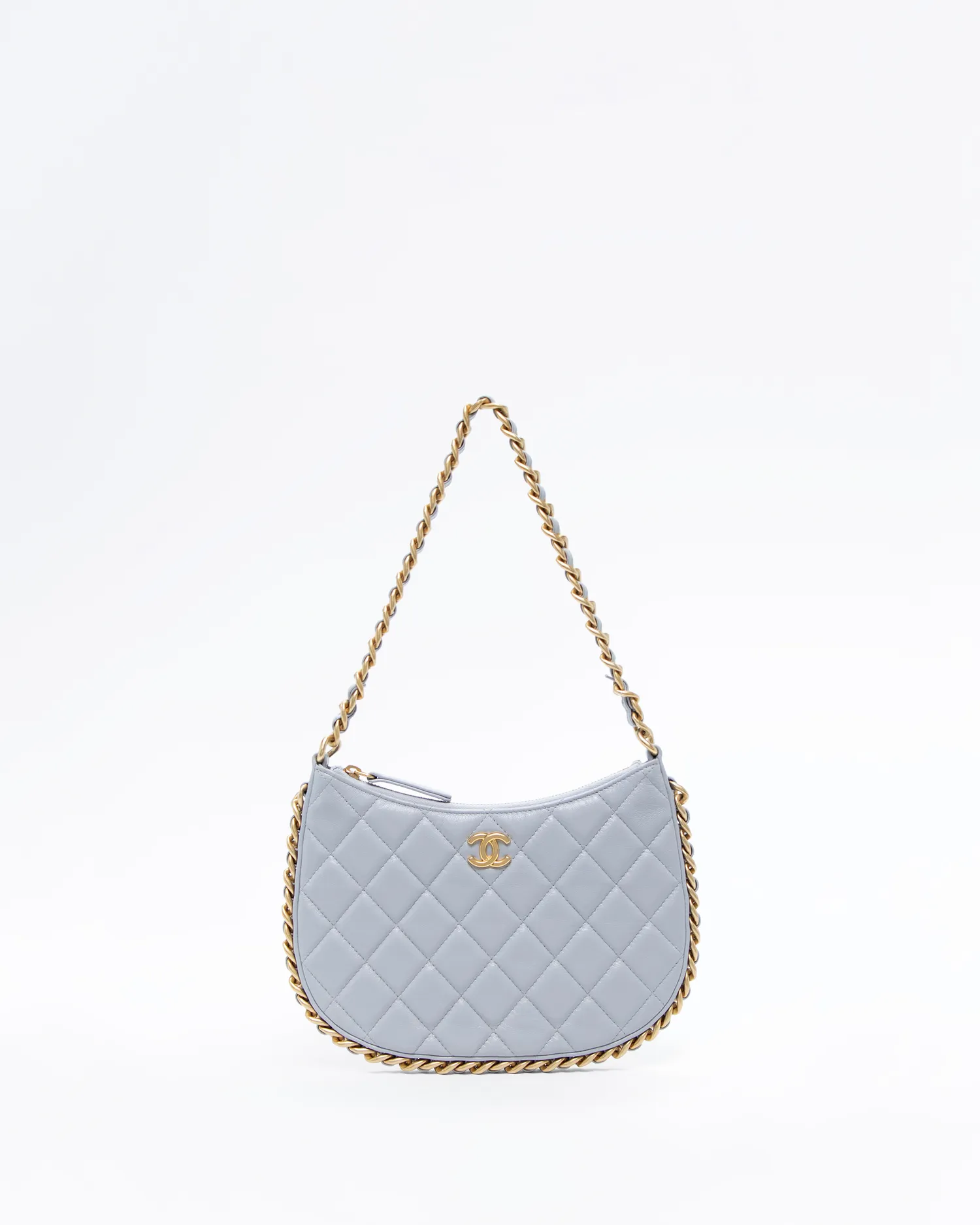 Lambskin Chain Around Hobo Bag
