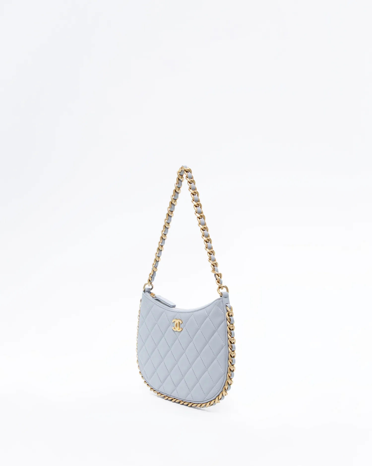 Lambskin Chain Around Hobo Bag