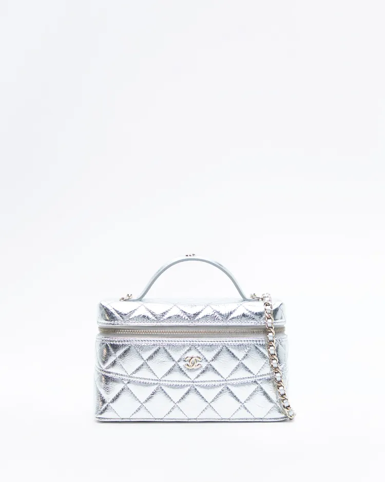 Metallic Slim Vanity Case with Chain