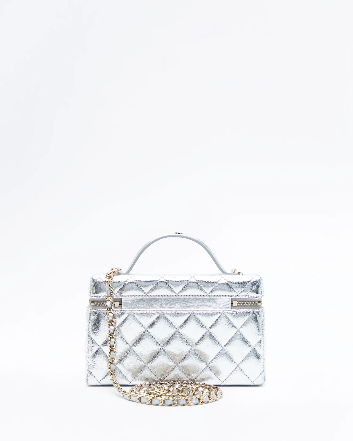 Metallic Slim Vanity Case with Chain