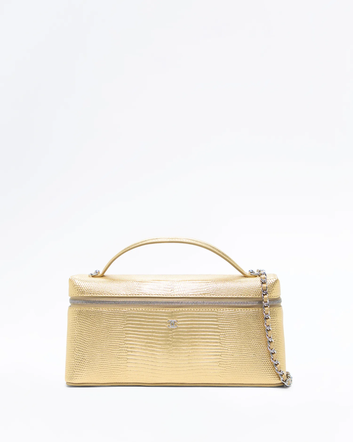 Lizard-Embossed Vanity with Chain