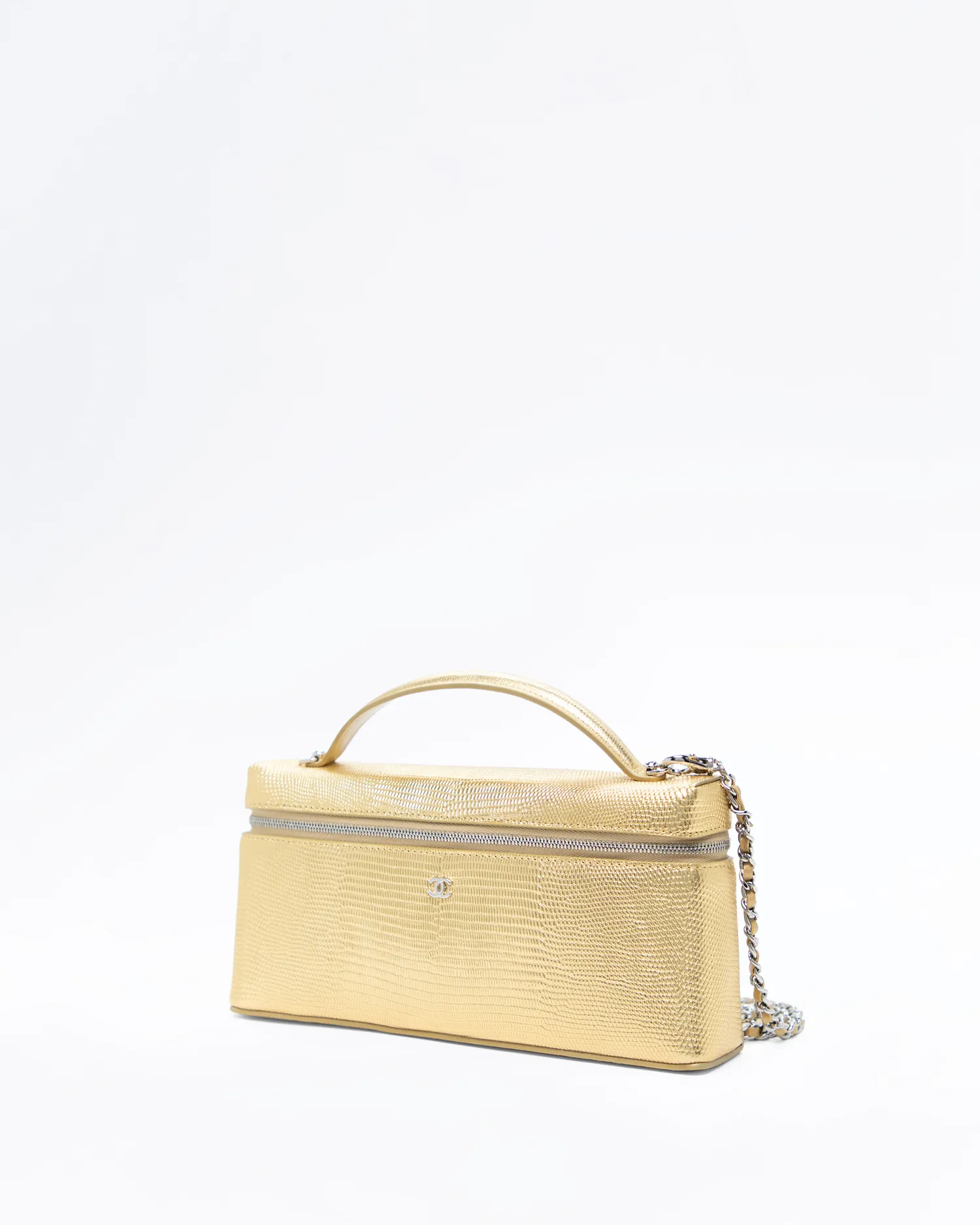 Lizard-Embossed Vanity with Chain