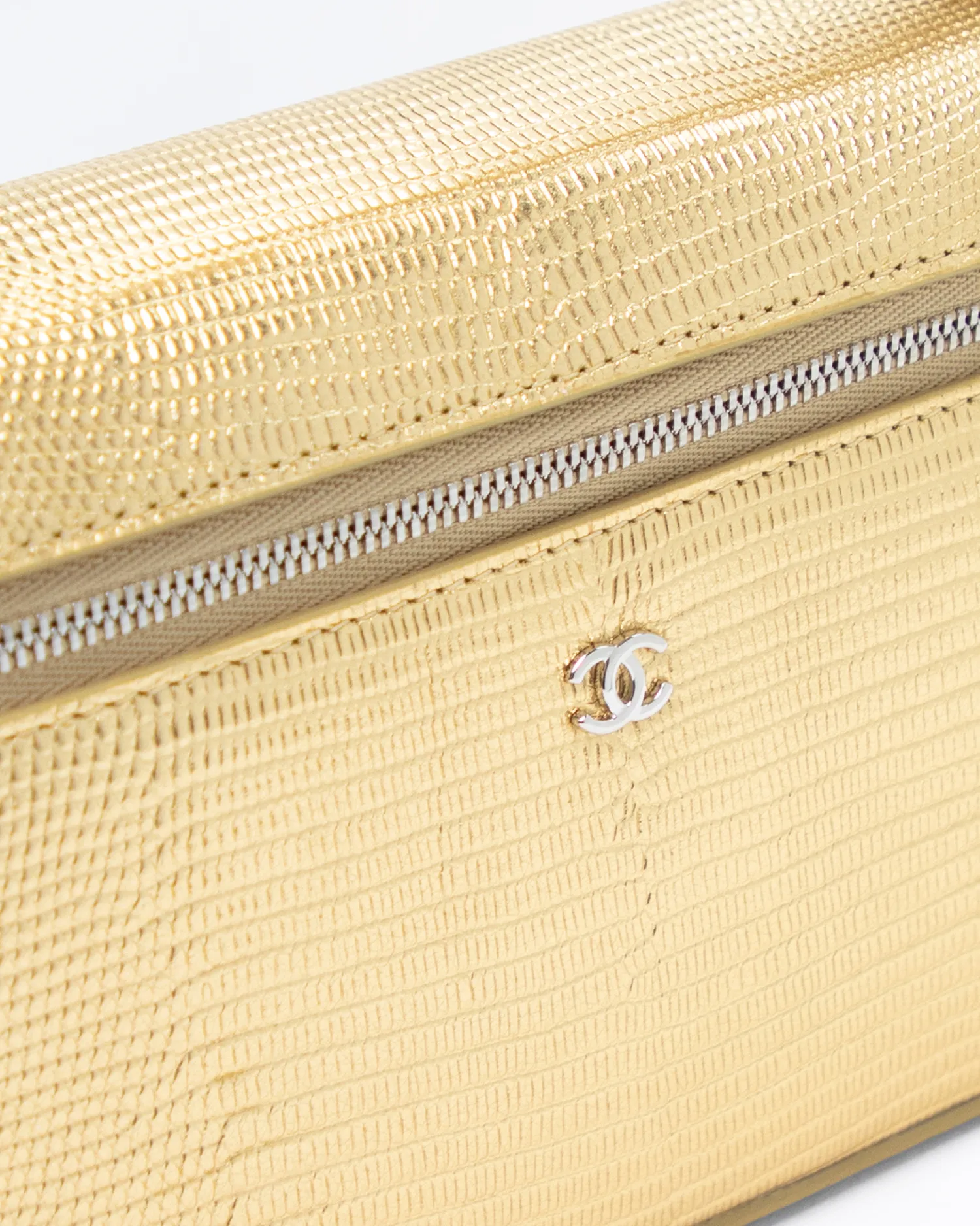Lizard-Embossed Vanity with Chain