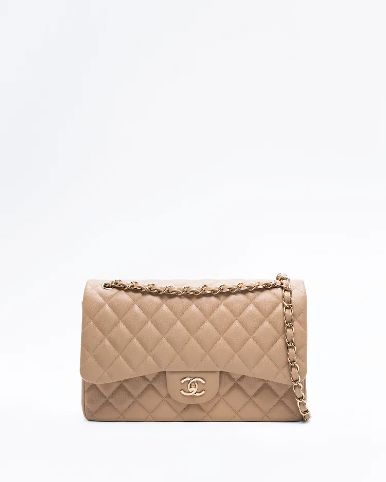 Caviar Quilted Large Classic Double Flap Bag
