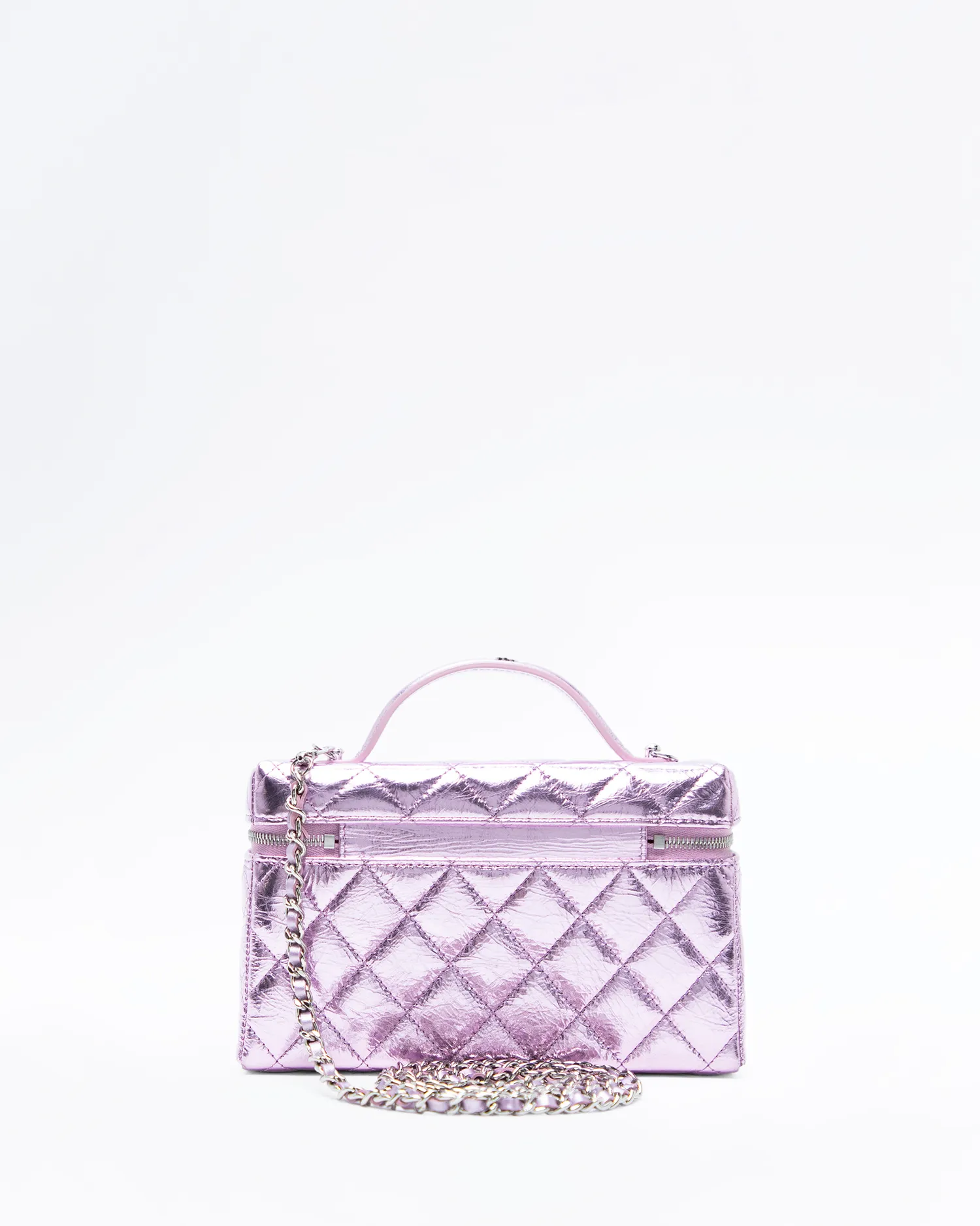 Metallic Slim Vanity Case with Chain