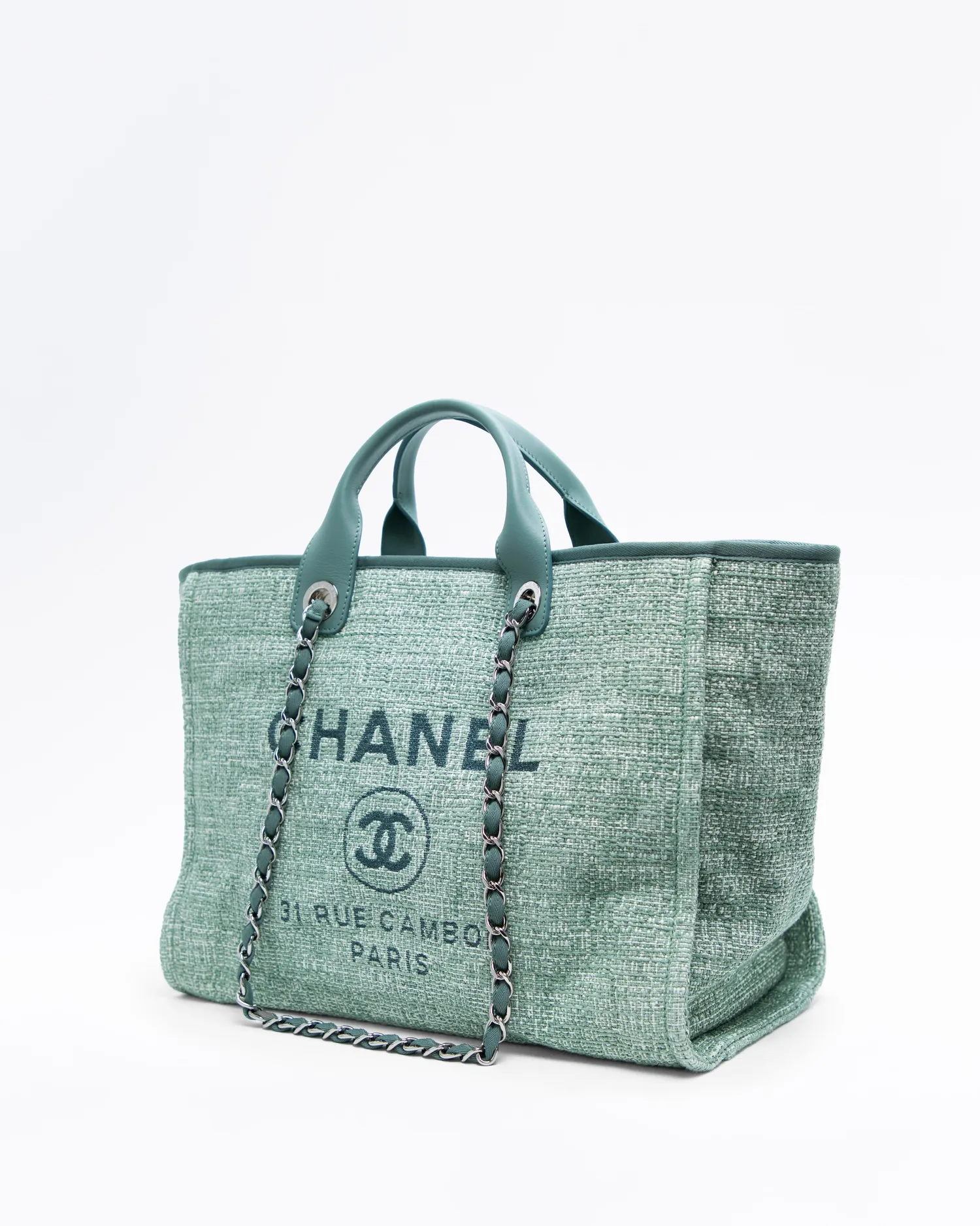 Raffia Deauville Medium Shopping Tote