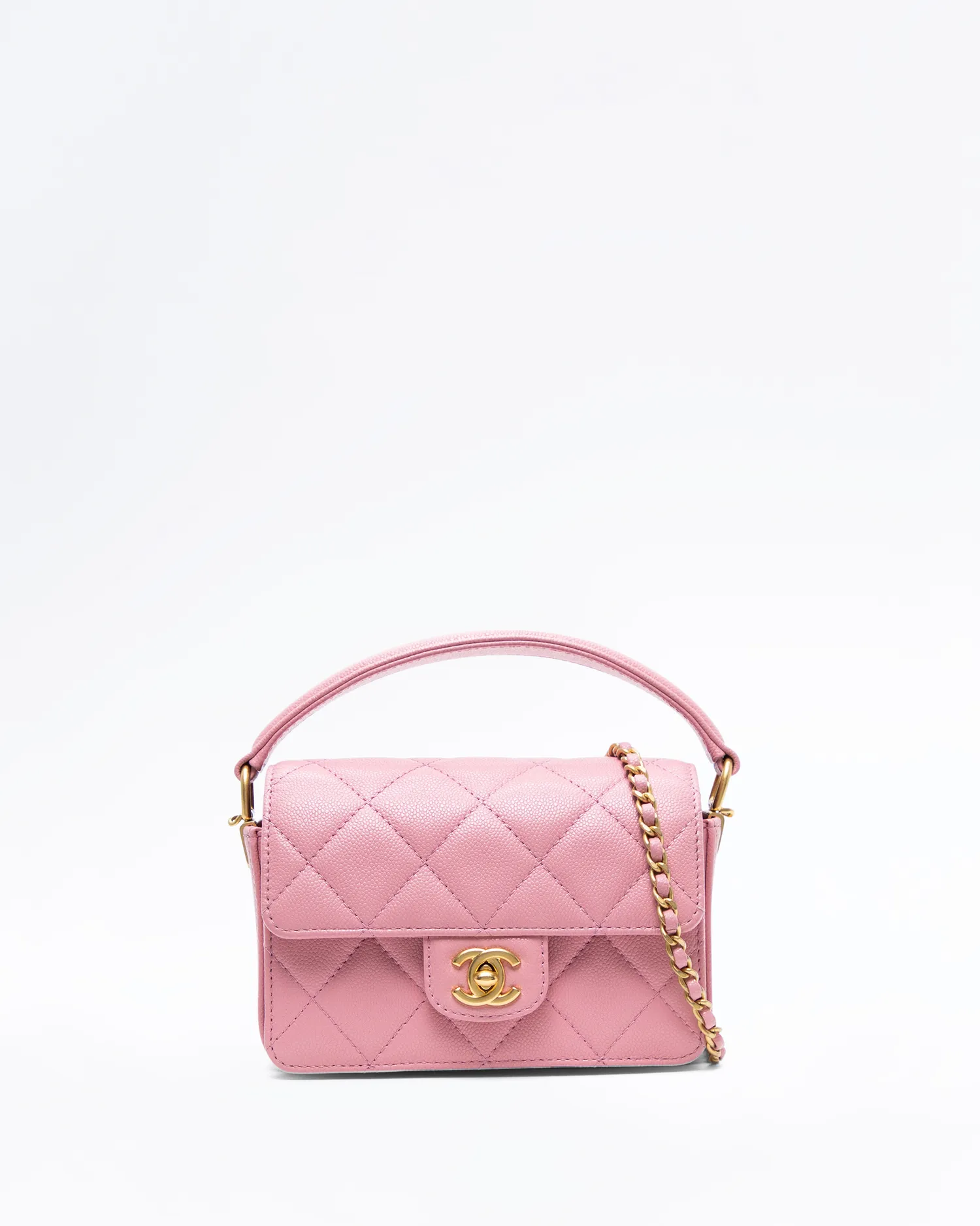 Caviar Top Handle Mini Flap Bag