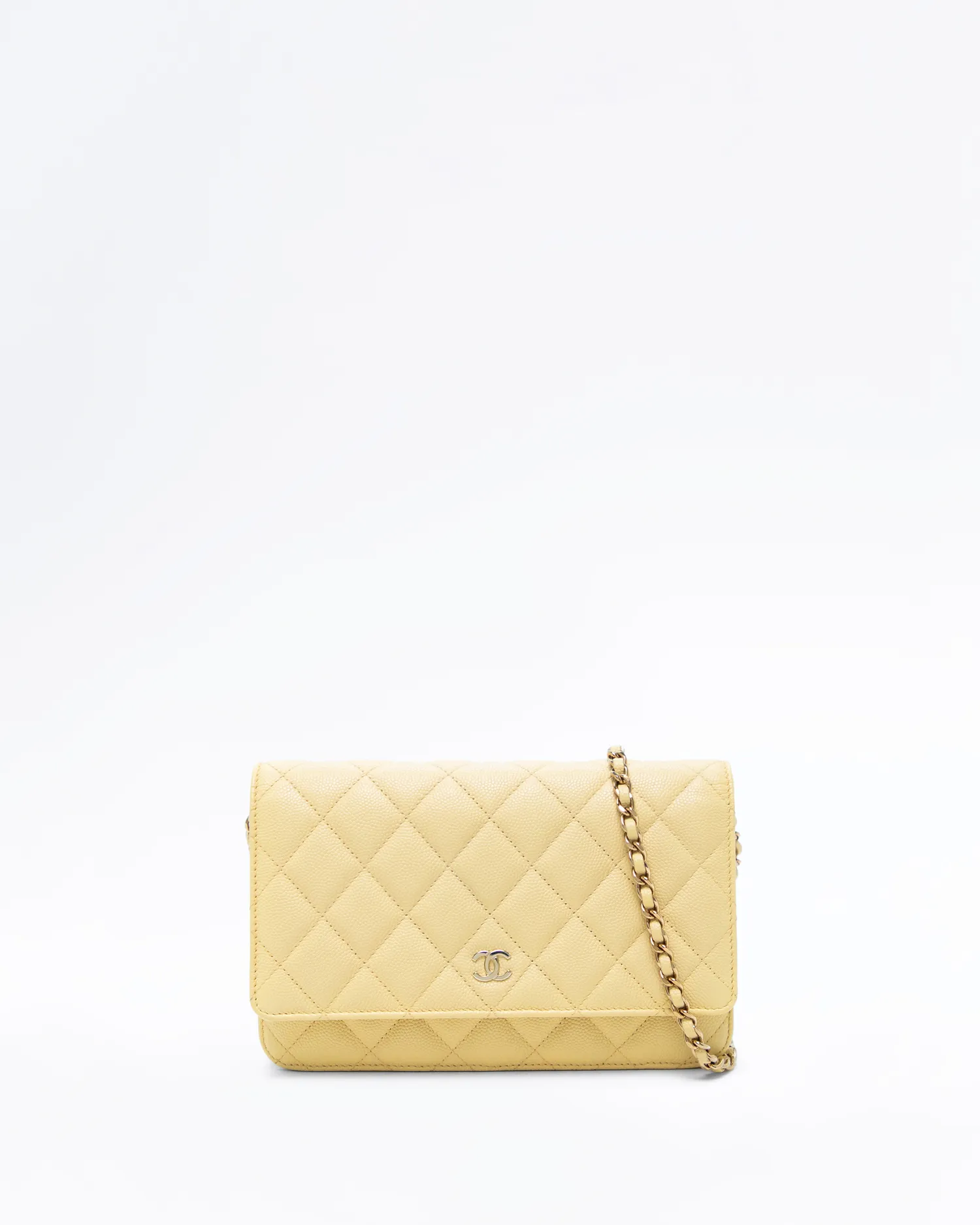 Caviar Quilted Wallet on a Chain