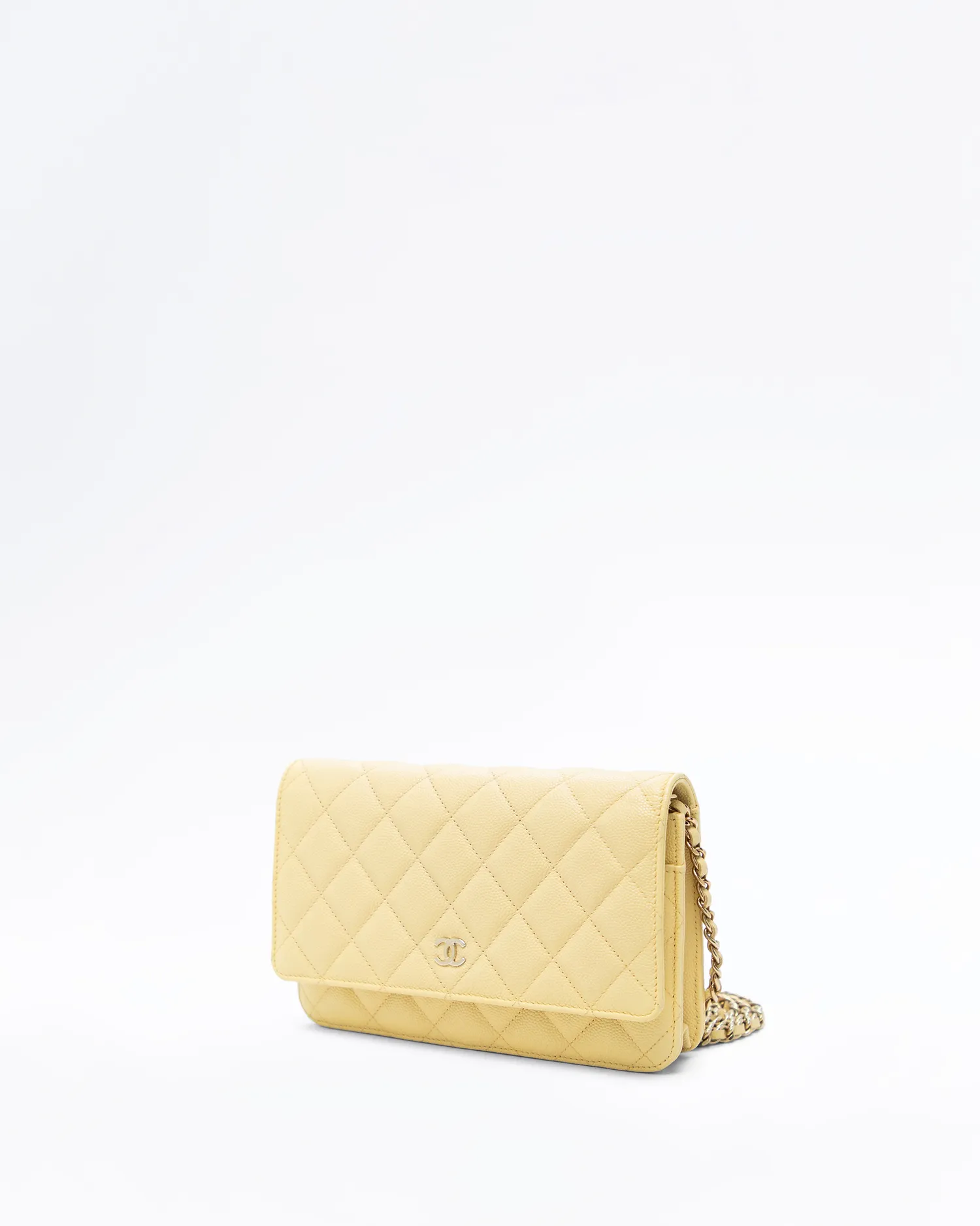Caviar Quilted Wallet on a Chain