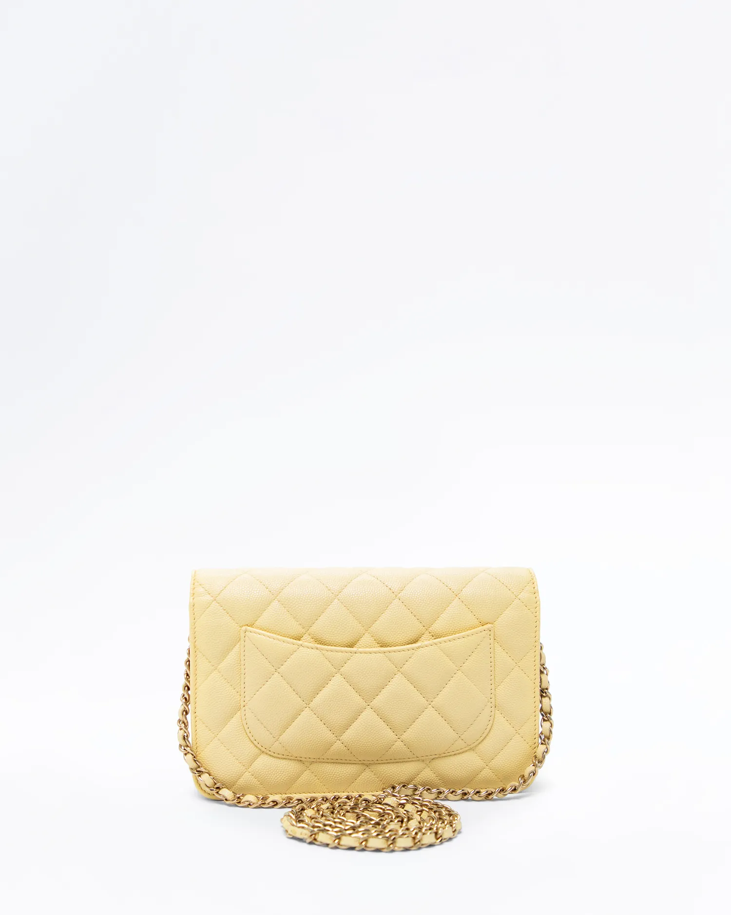 Caviar Quilted Wallet on a Chain