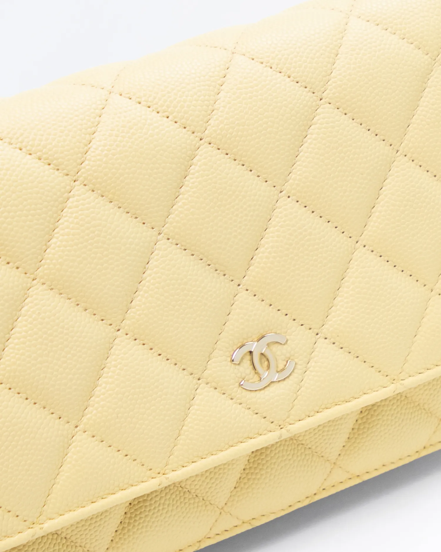 Caviar Quilted Wallet on a Chain