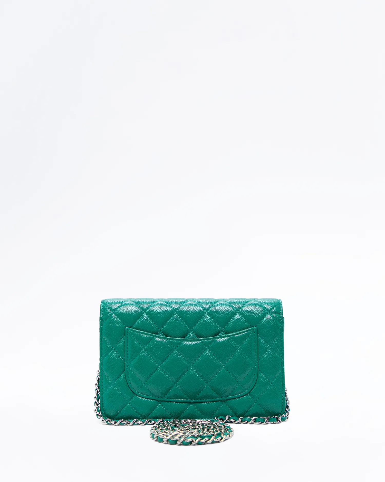 Caviar Quilted Wallet on a Chain