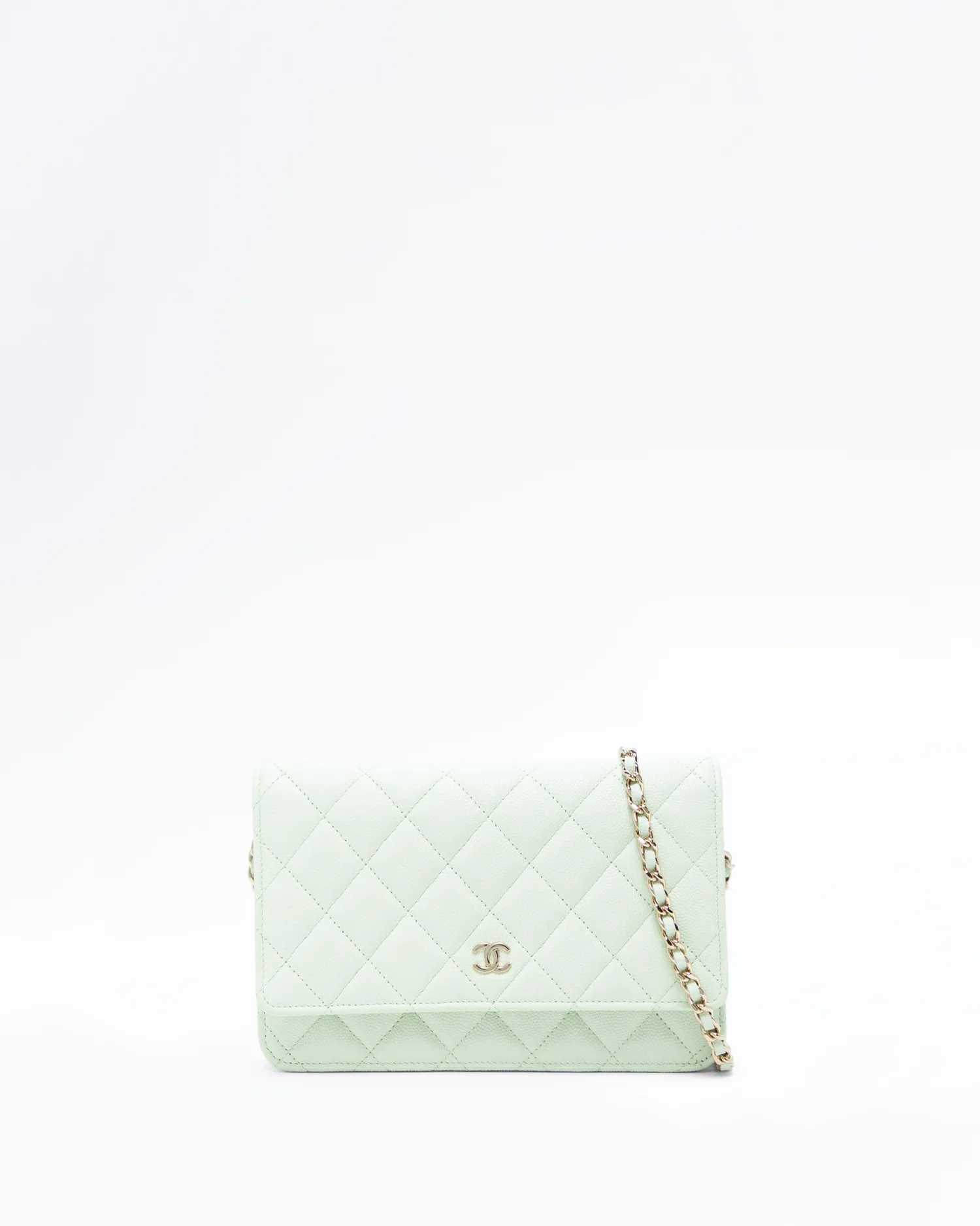 Caviar Quilted Wallet on a Chain