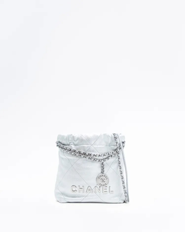 Metallic Chanel 22 Mini Handbag