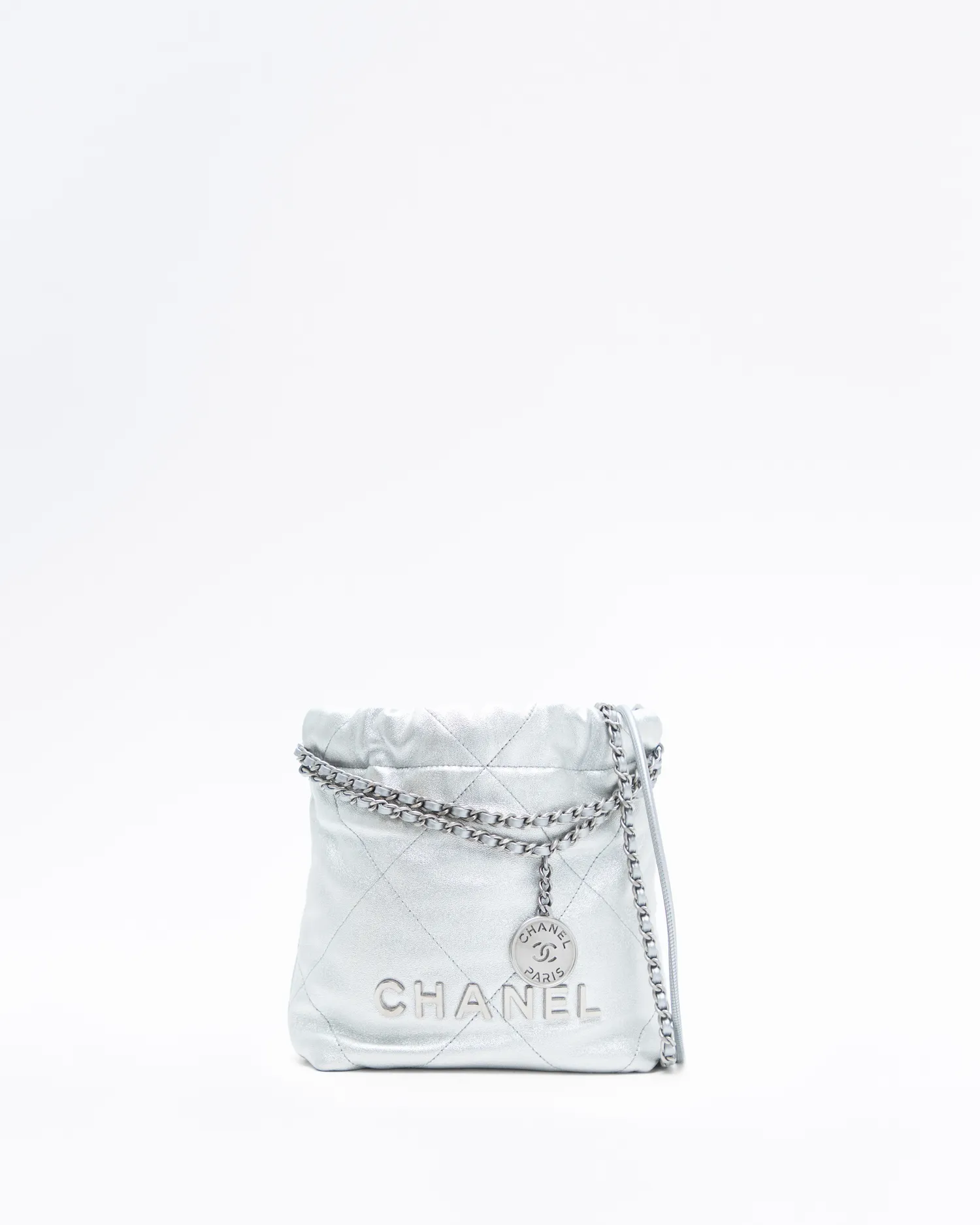 Metallic Chanel 22 Mini Handbag