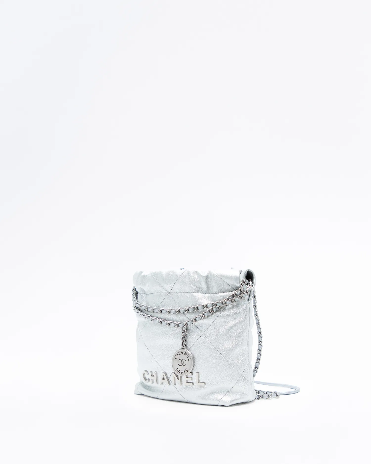 Metallic Chanel 22 Mini Handbag