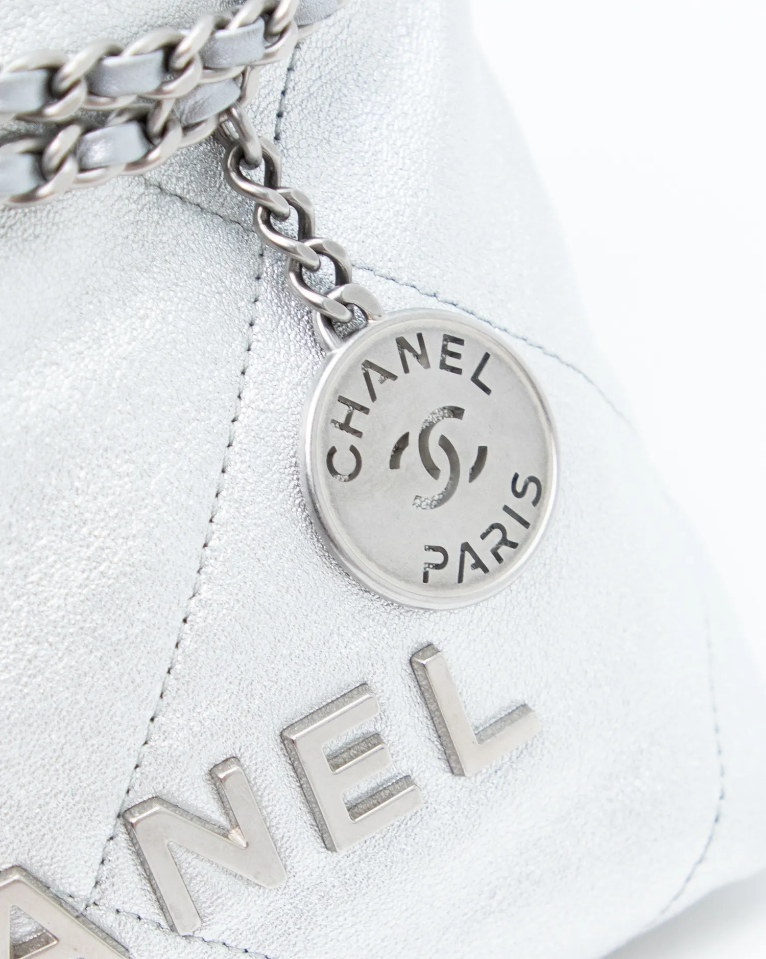 Metallic Chanel 22 Mini Handbag