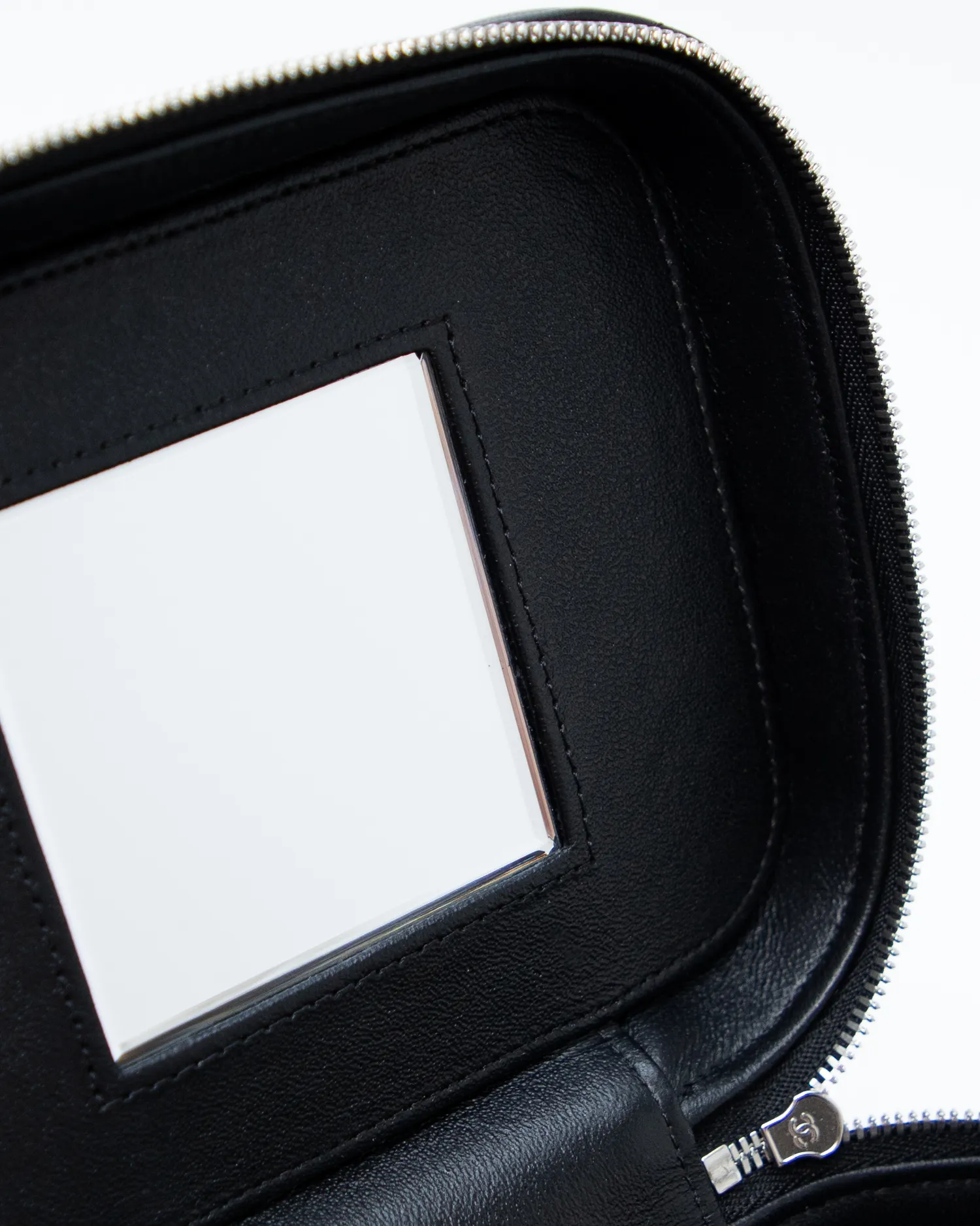 Lambskin Top Handle Vanity with Chain