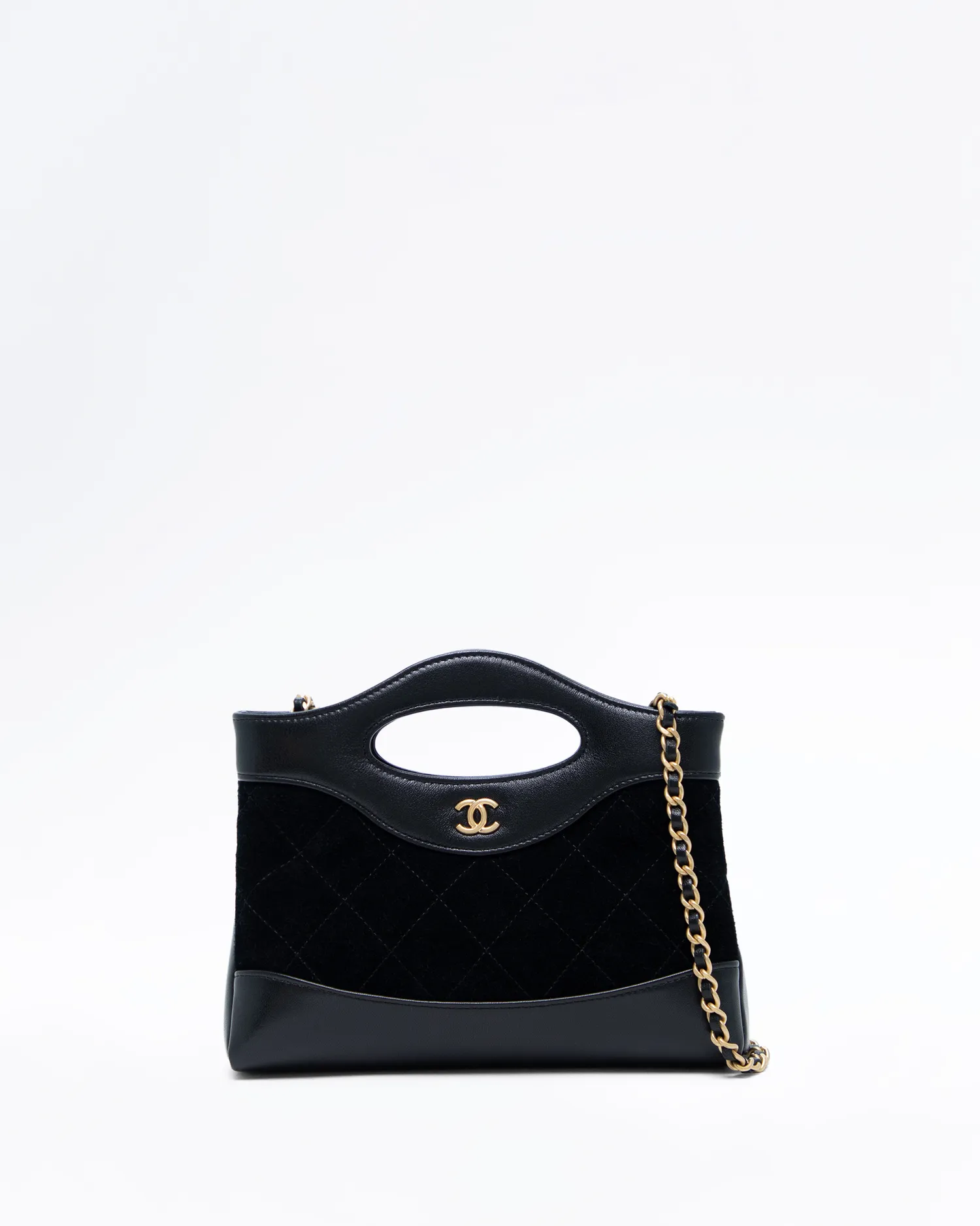 Suede Chanel 31 Nano Shopping Bag