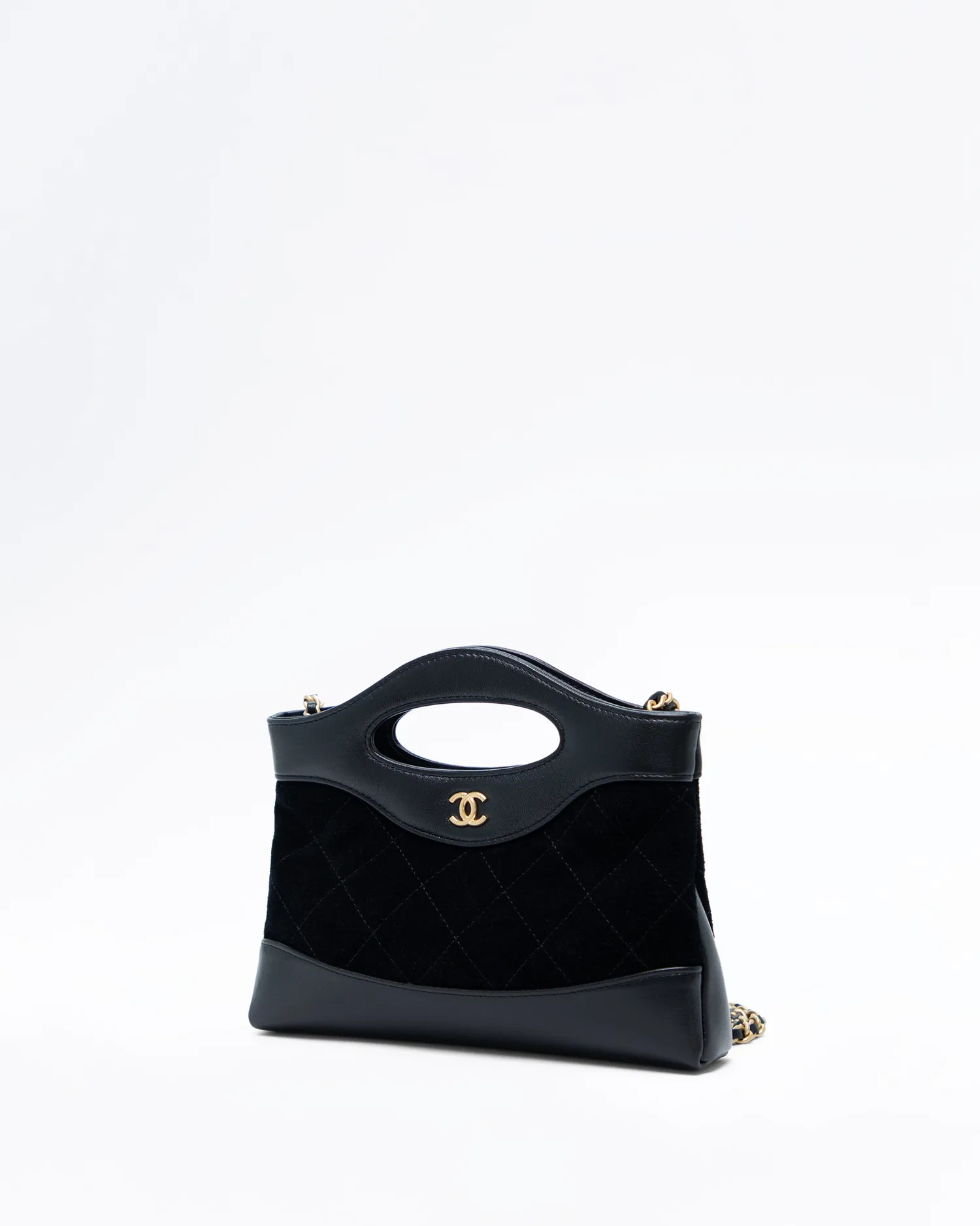 Suede Chanel 31 Nano Shopping Bag