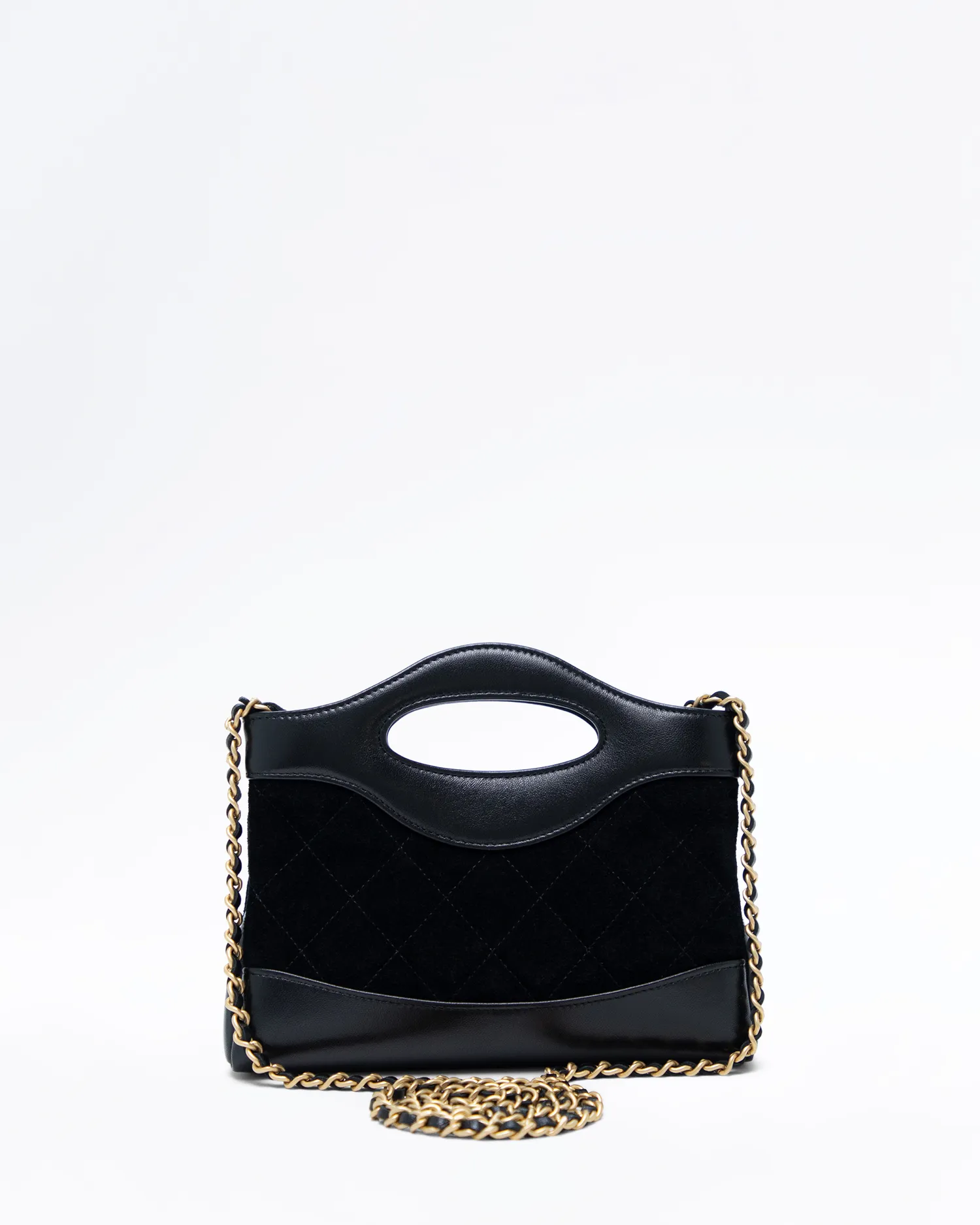 Suede Chanel 31 Nano Shopping Bag