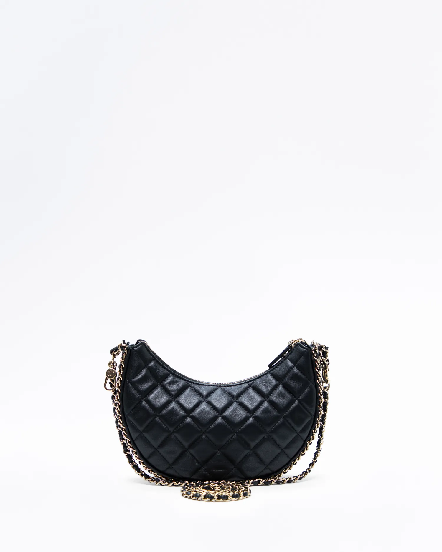 Lambskin Chain Around Small Hobo Bag